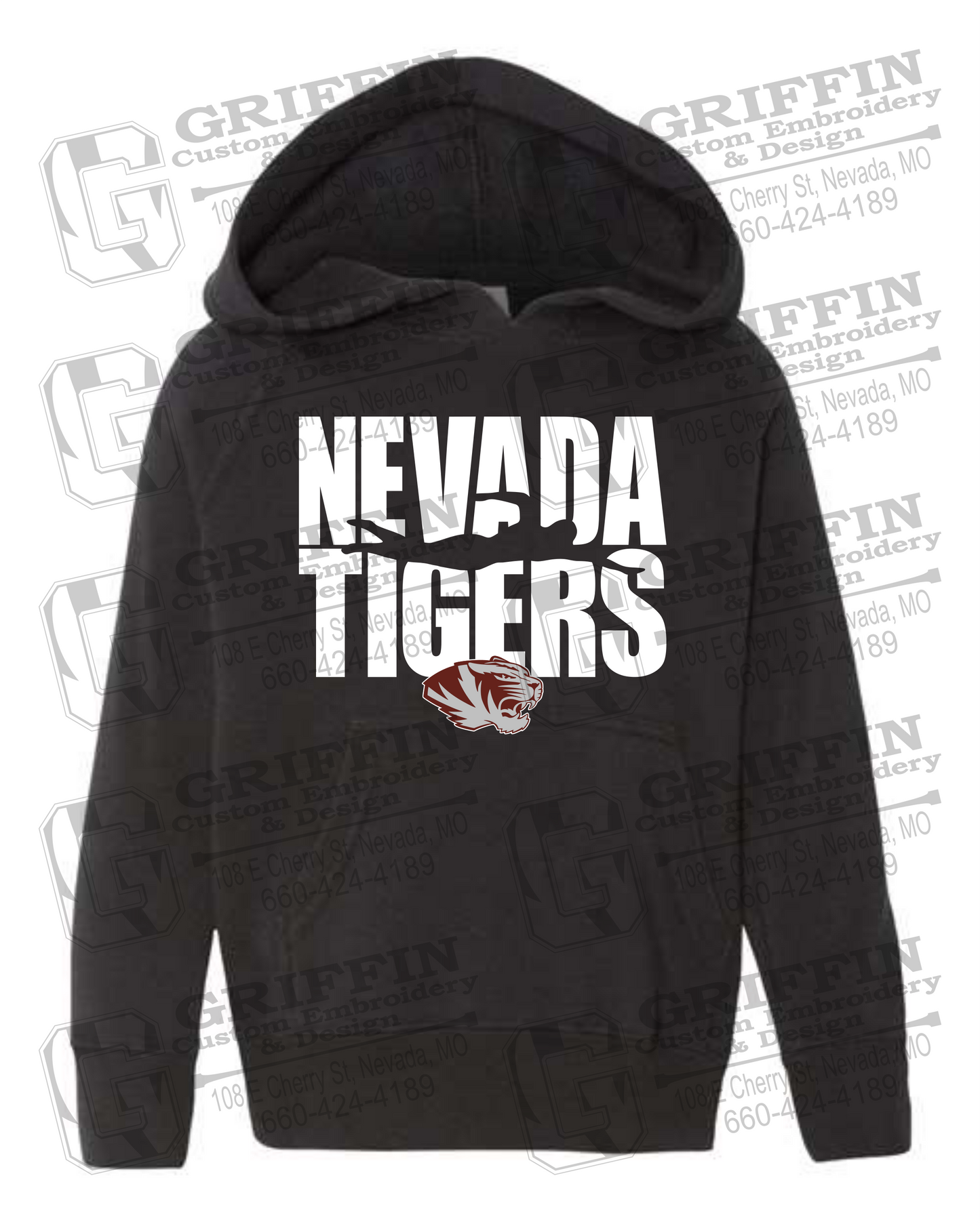 Toddler Hoodie - Swimming - Nevada Tigers 25-N