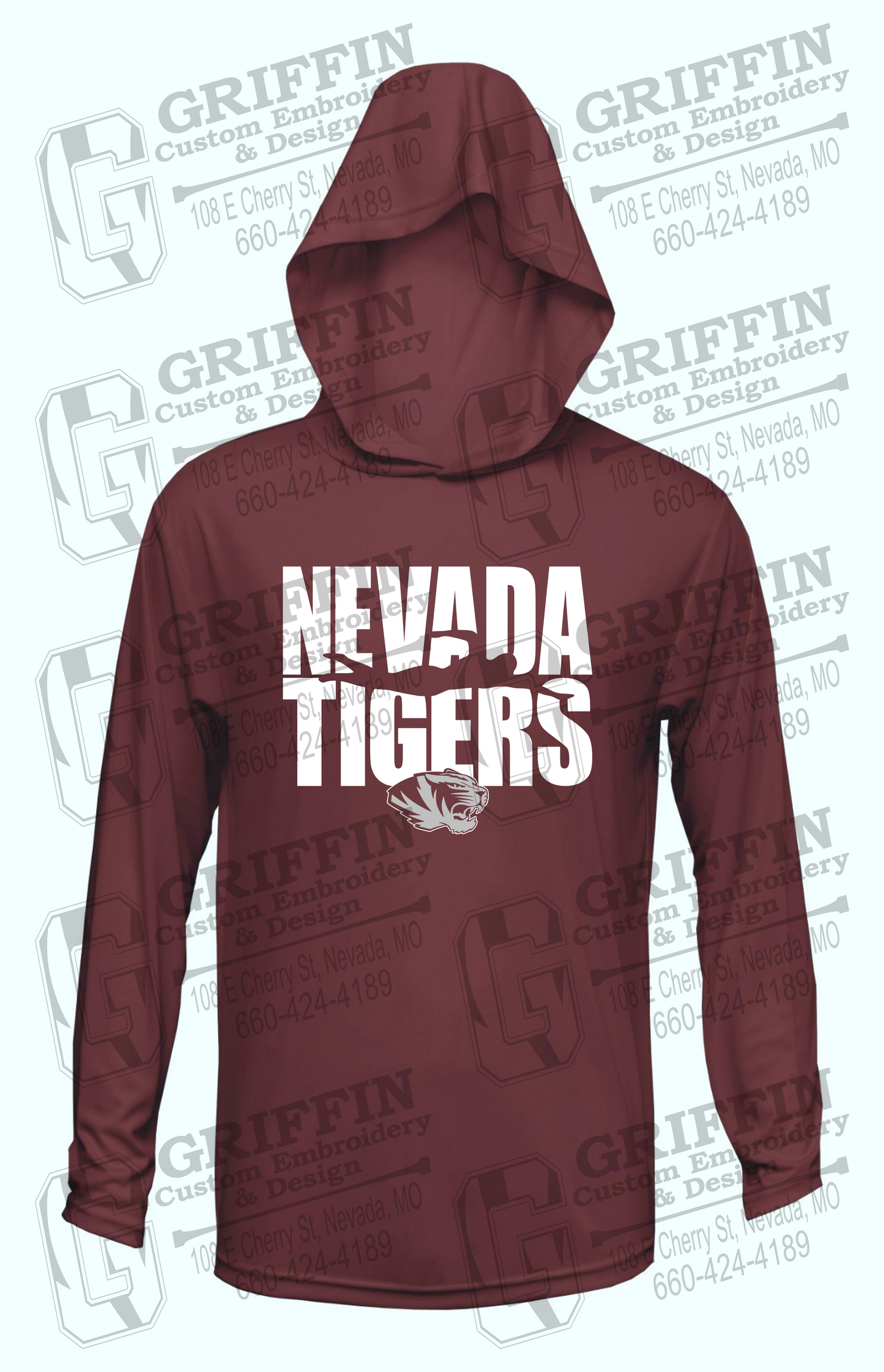 Dry-Fit T-Shirt Hoodie - Swimming - Nevada Tigers 25-N