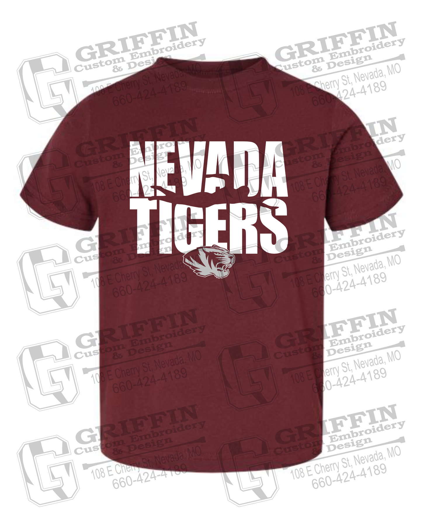 Toddler/Infant Cotton T-Shirt - Swimming - Nevada Tigers 25-N