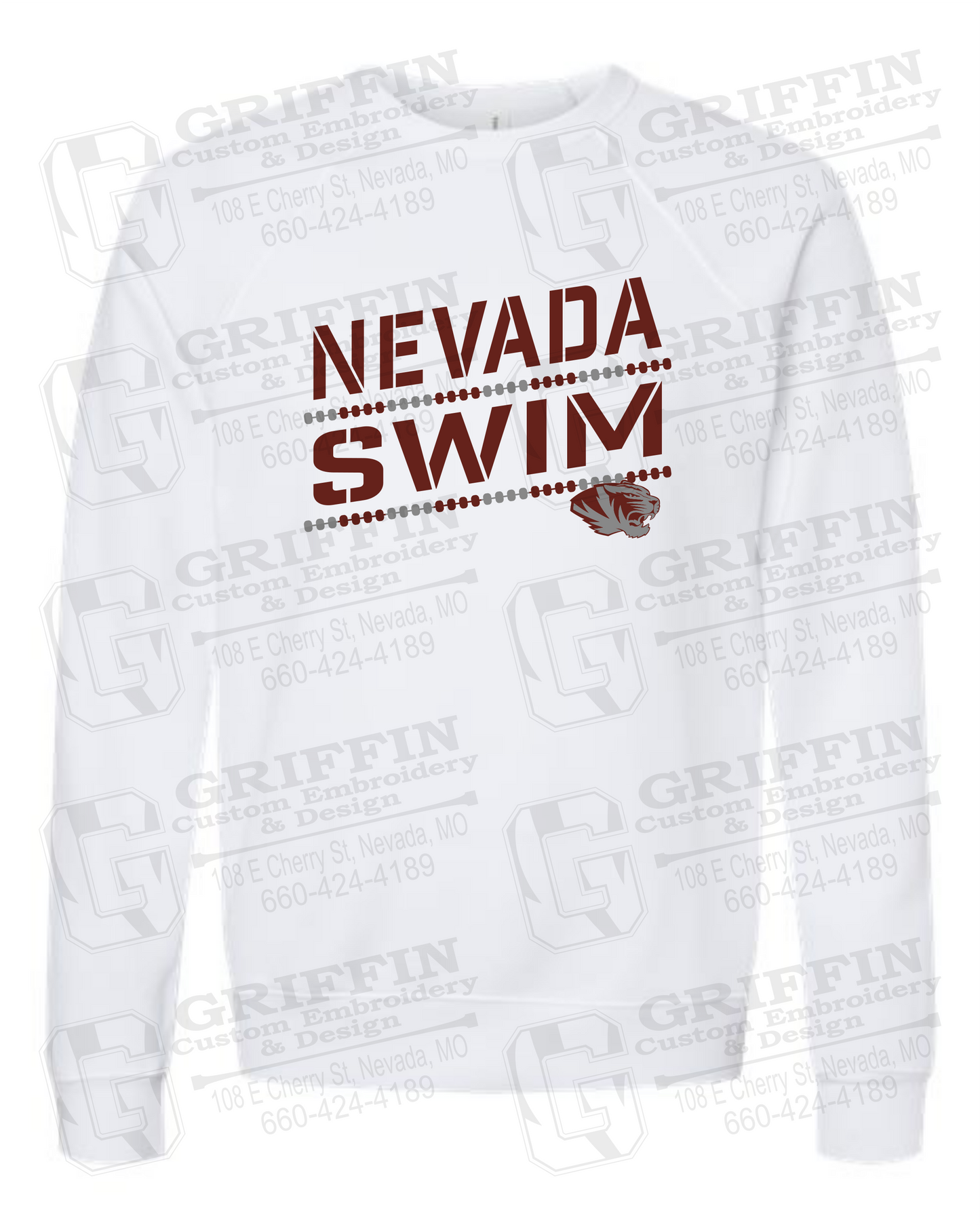 Sponge Fleece Sweatshirt - Swimming - Nevada Tigers 23-O