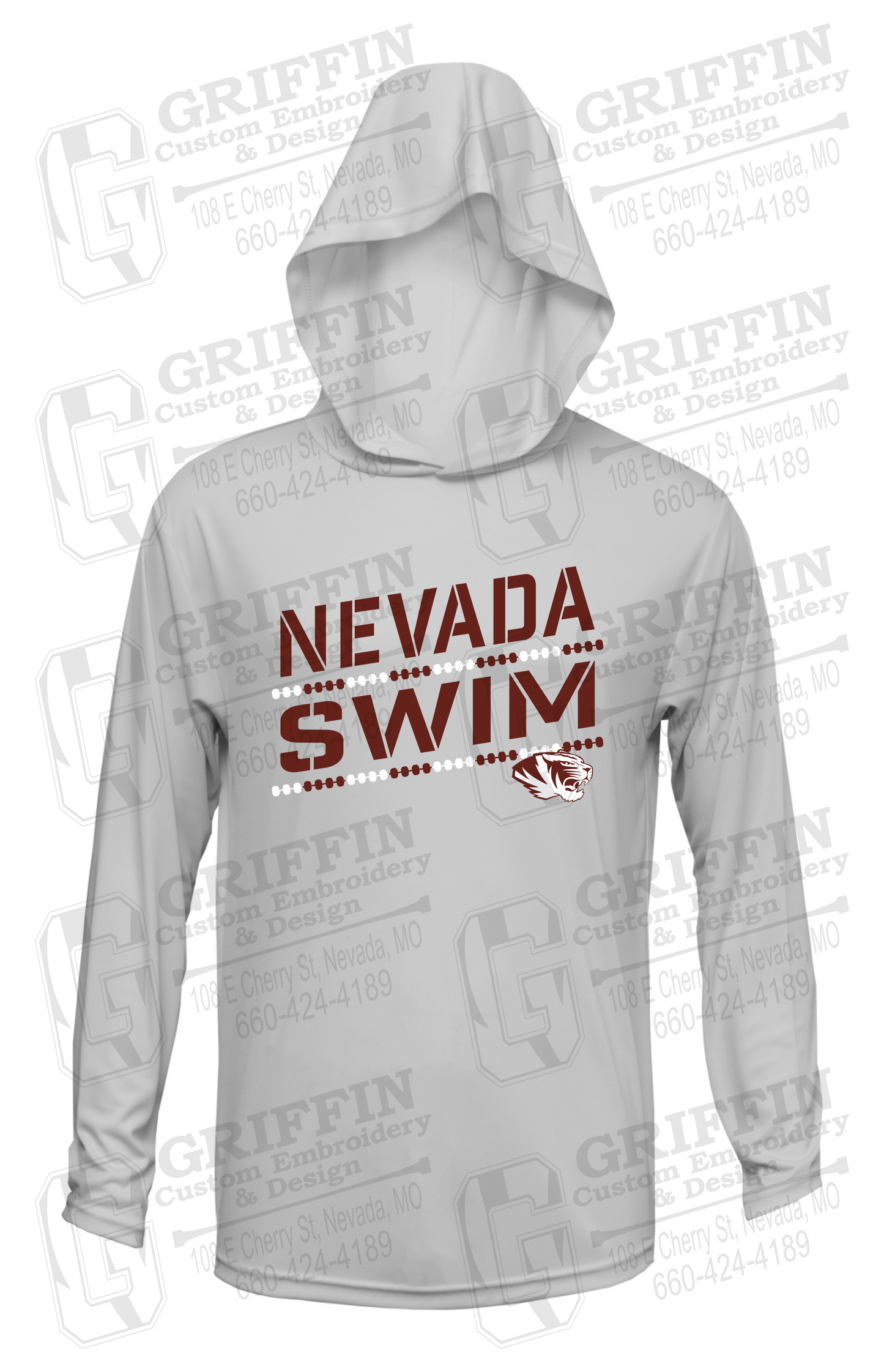Dry-Fit T-Shirt Hoodie - Swimming - Nevada Tigers 25-O