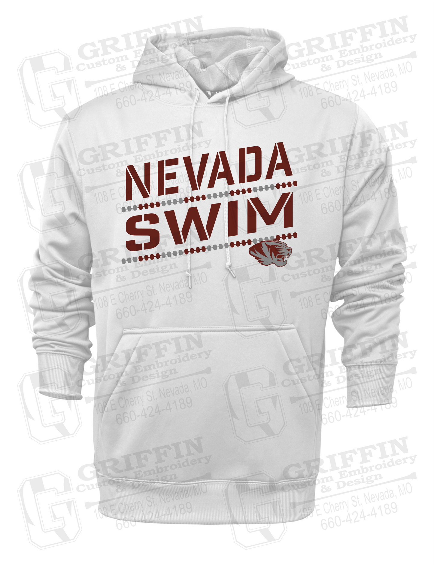 Performance Fleece Hoodie - Swimming - Nevada Tigers 25-O