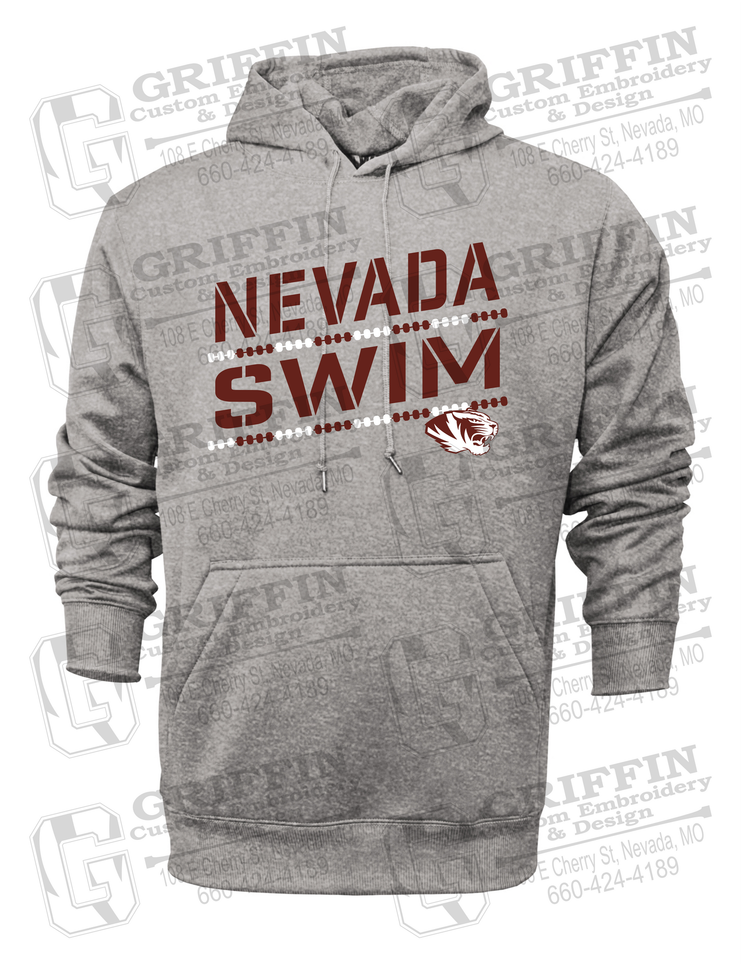 Performance Fleece Hoodie - Swimming - Nevada Tigers 25-O