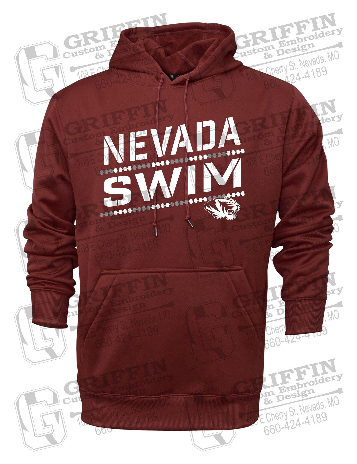 Performance Fleece Hoodie - Swimming - Nevada Tigers 25-O