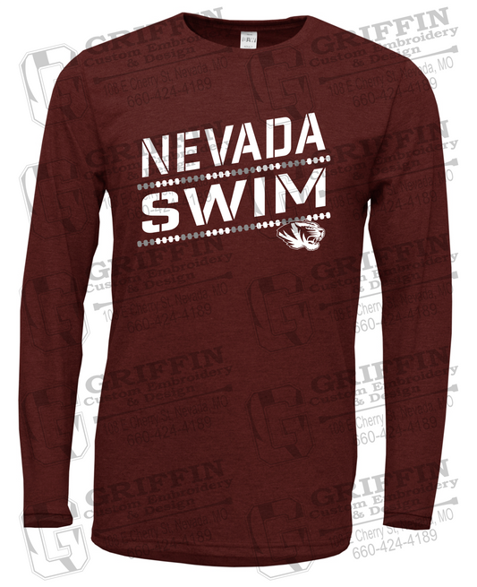 Soft-Tek Long Sleeve T-Shirt - Swimming - Nevada Tigers 25-O