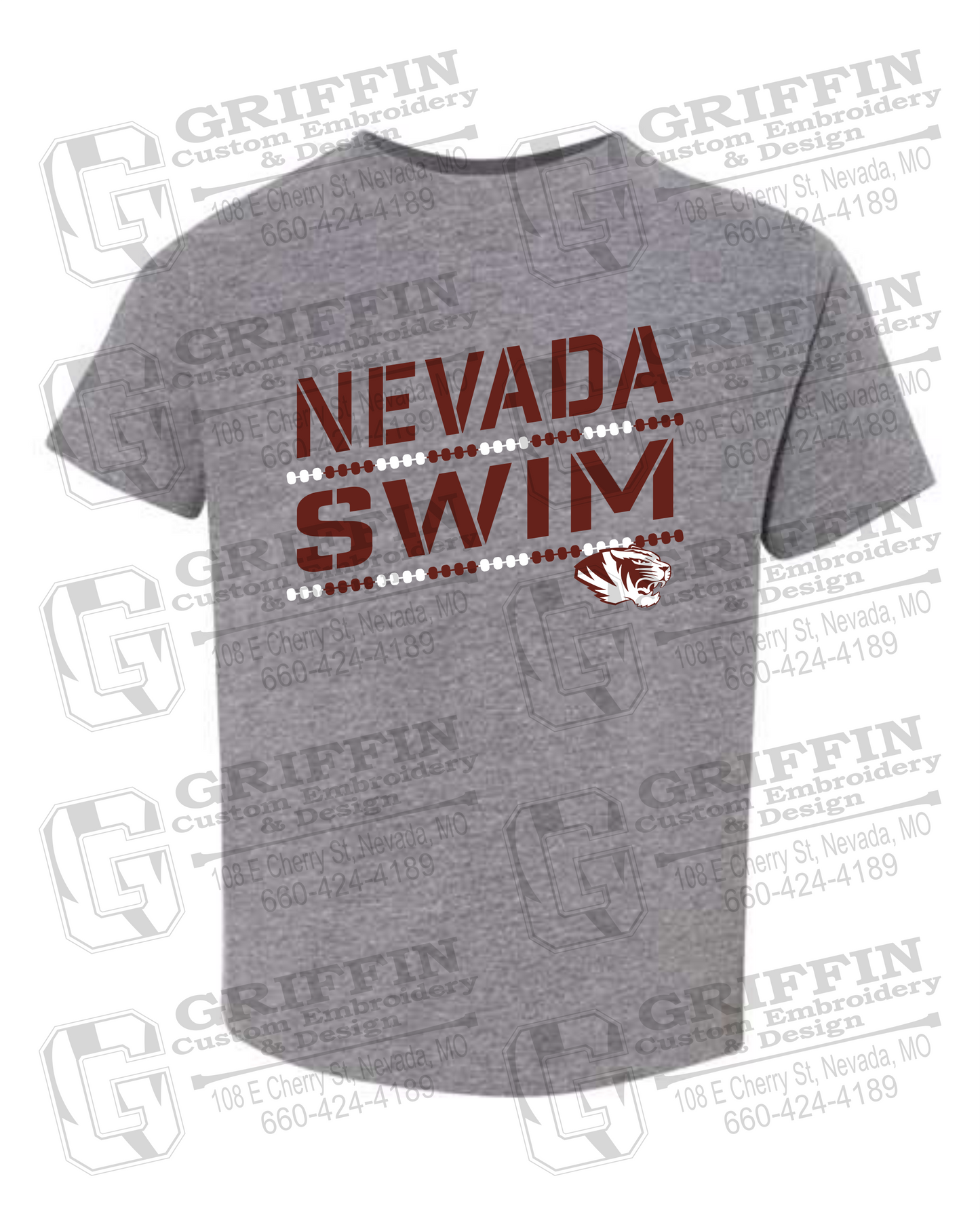 Toddler/Infant Cotton T-Shirt - Swimming - Nevada Tigers 25-O