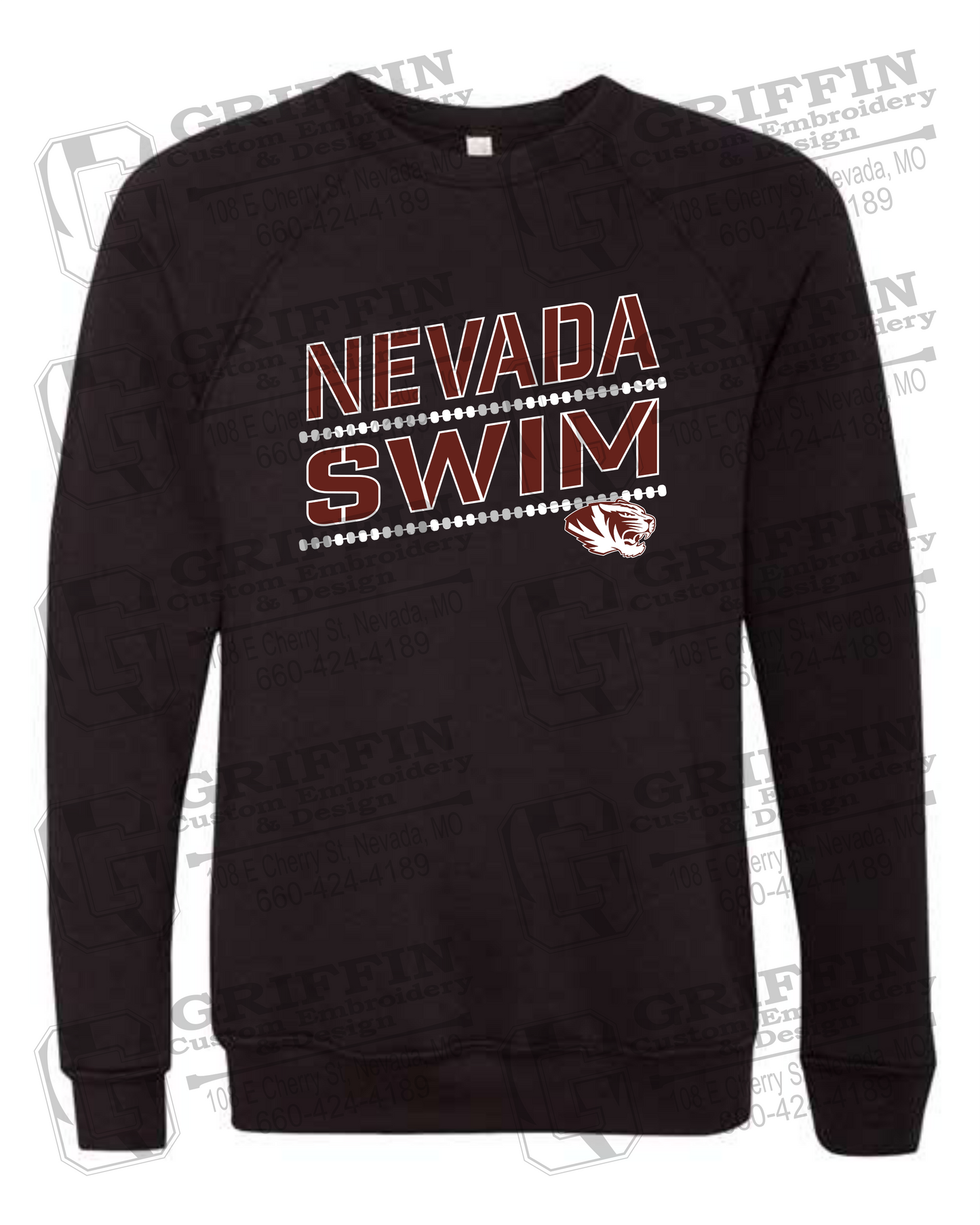 Sponge Fleece Sweatshirt - Swimming - Nevada Tigers 23-O