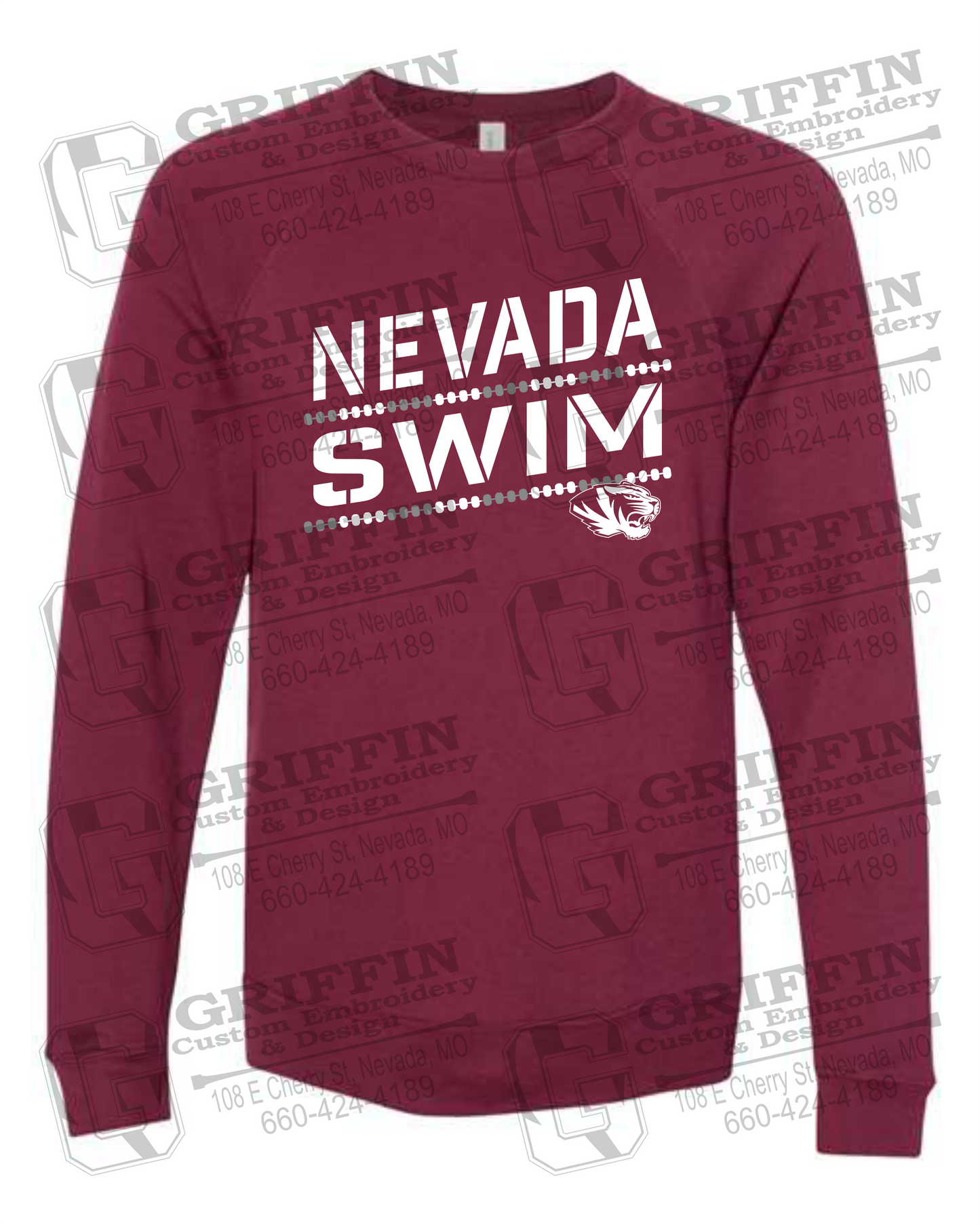 Sponge Fleece Sweatshirt - Swimming - Nevada Tigers 23-O