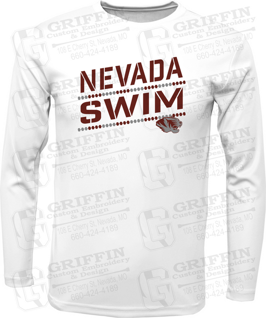 Dry-Fit Long Sleeve T-Shirt - Swimming - Nevada Tigers 25-O