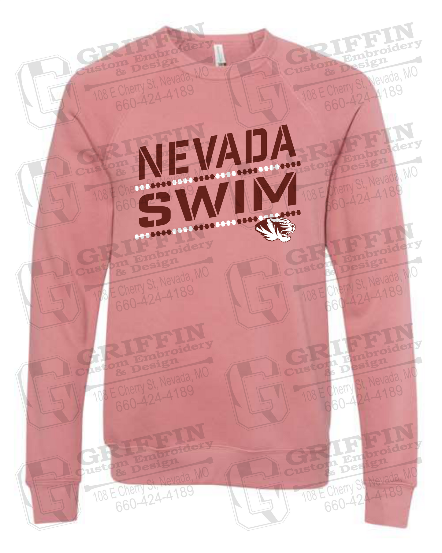 Sponge Fleece Sweatshirt - Swimming - Nevada Tigers 23-O