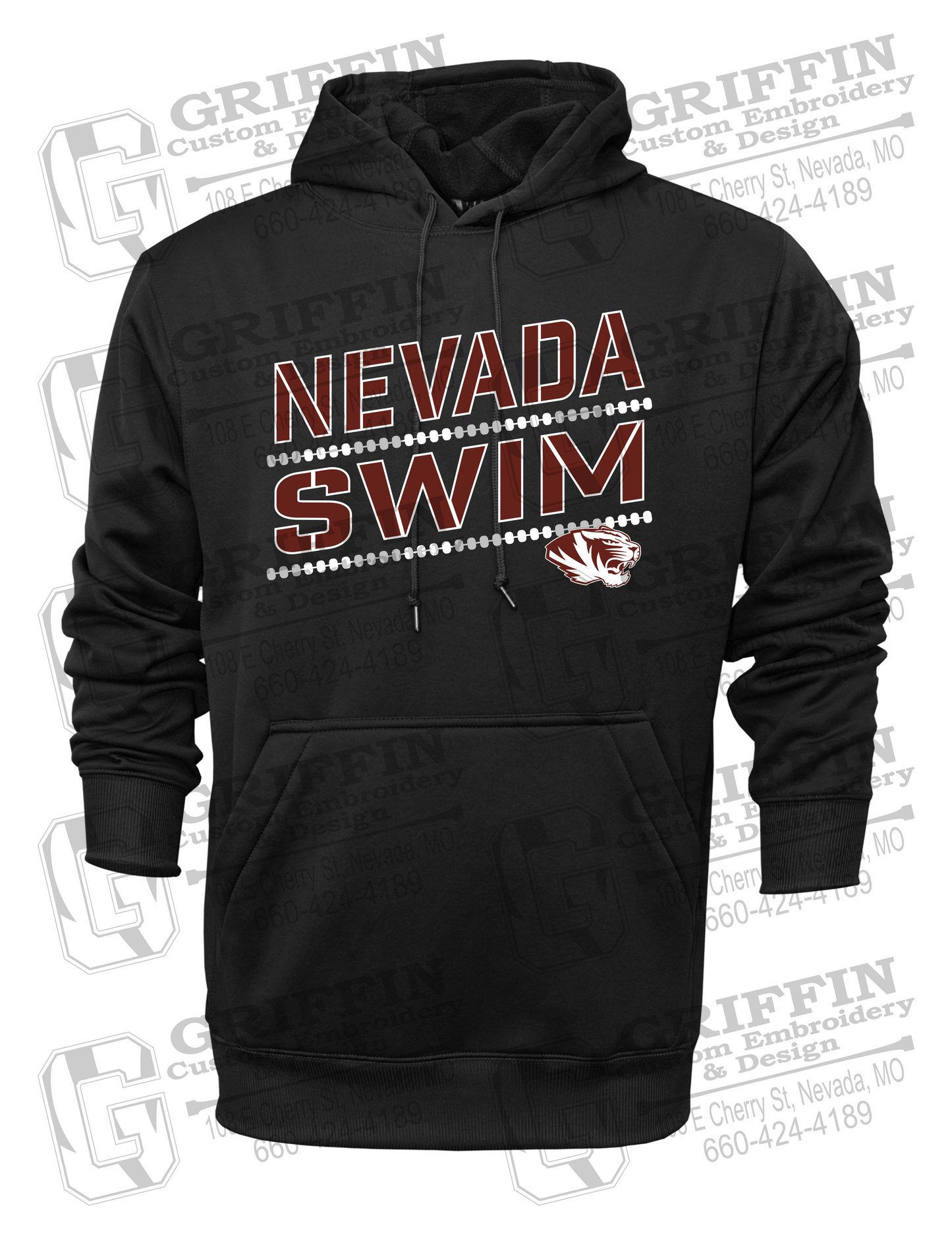 Performance Fleece Hoodie - Swimming - Nevada Tigers 25-O