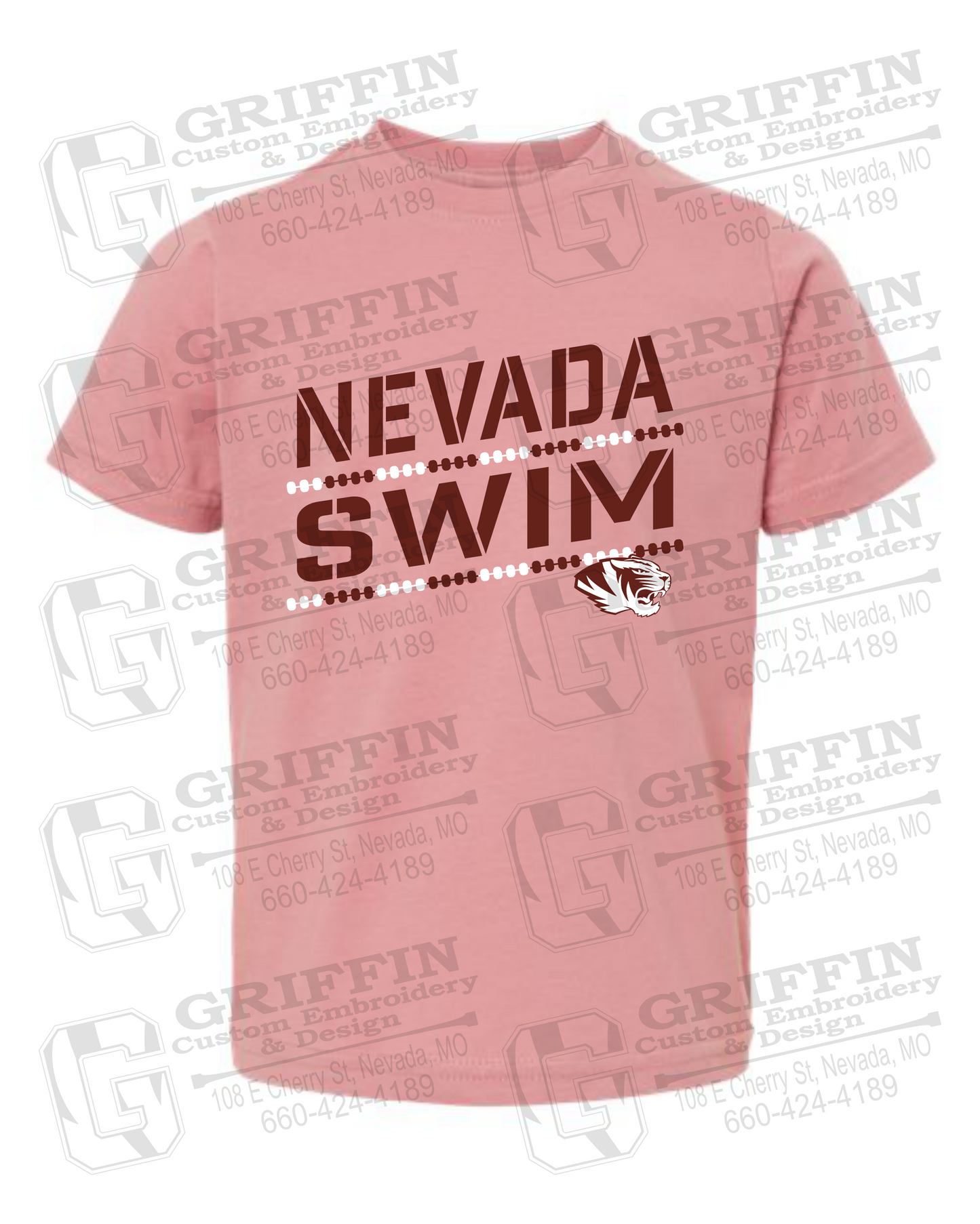 Toddler/Infant Cotton T-Shirt - Swimming - Nevada Tigers 25-O