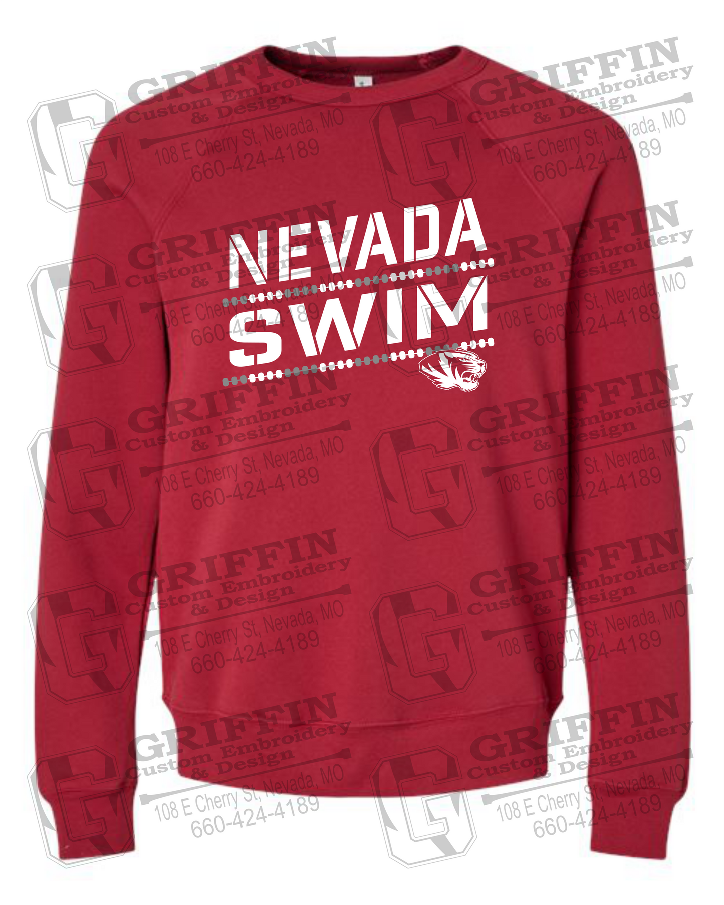 Sponge Fleece Sweatshirt - Swimming - Nevada Tigers 23-O