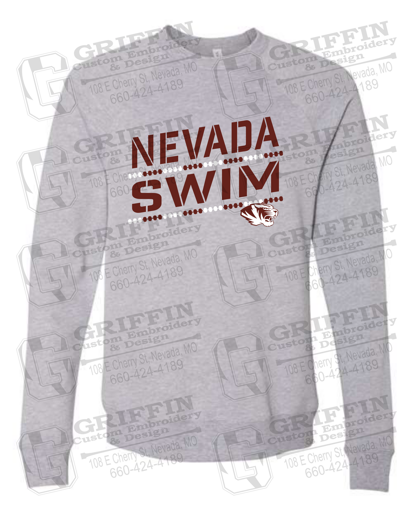 Sponge Fleece Sweatshirt - Swimming - Nevada Tigers 23-O