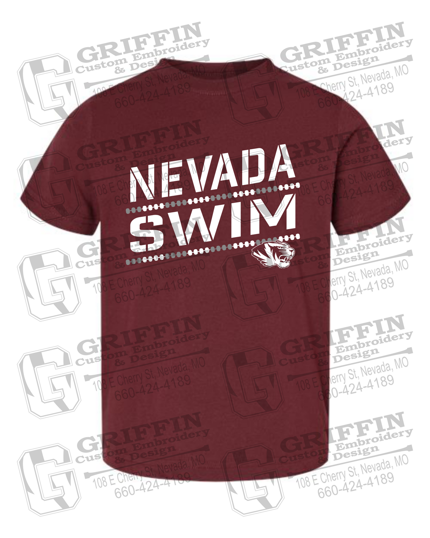 Toddler/Infant Cotton T-Shirt - Swimming - Nevada Tigers 25-O