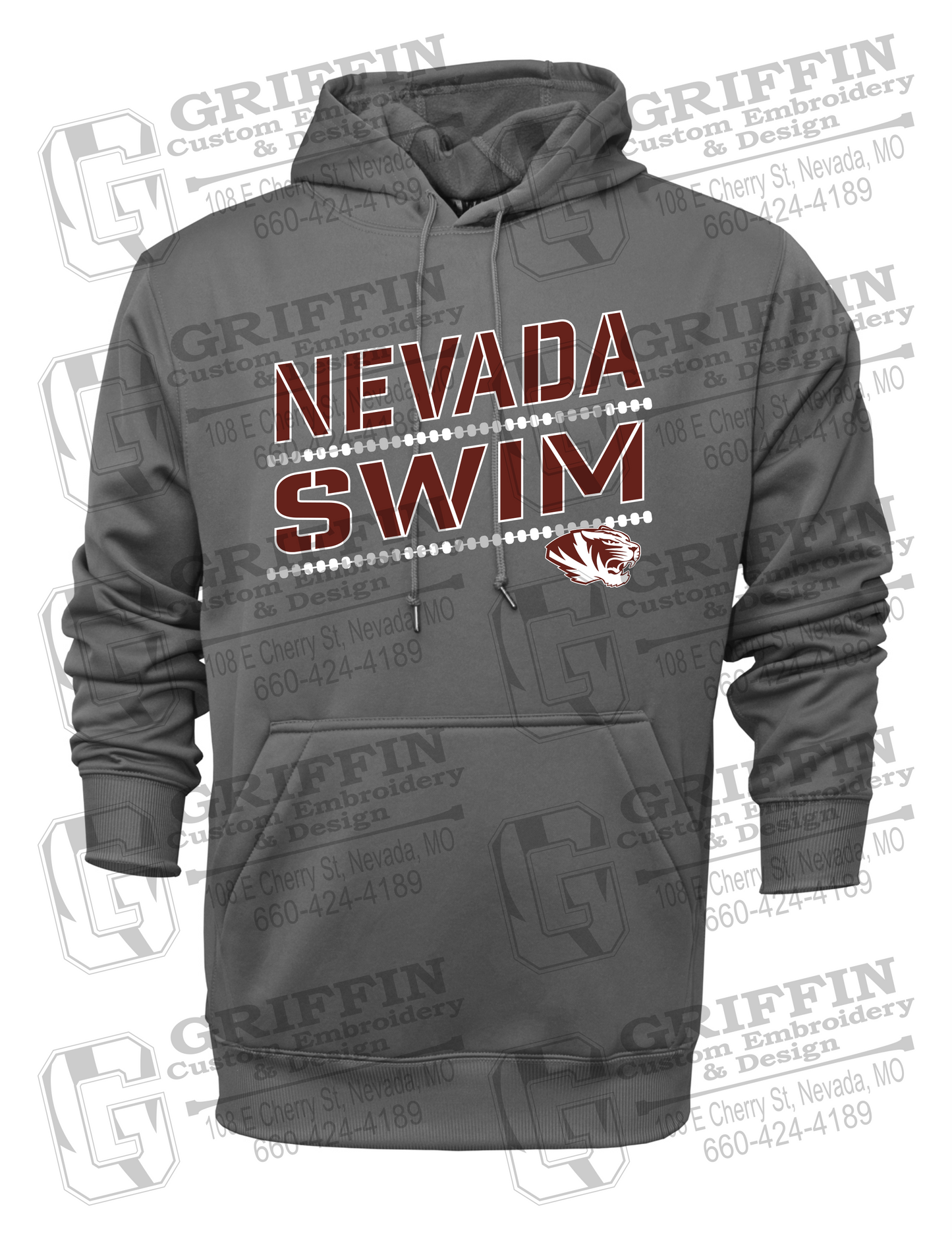 Performance Fleece Hoodie - Swimming - Nevada Tigers 25-O