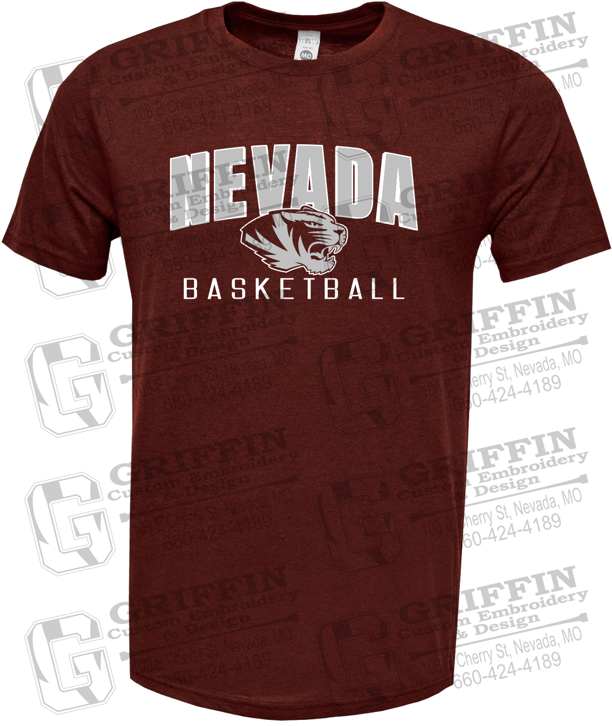 Soft-Tek Short Sleeve T-Shirt - Basketball - Nevada Tigers 25-T