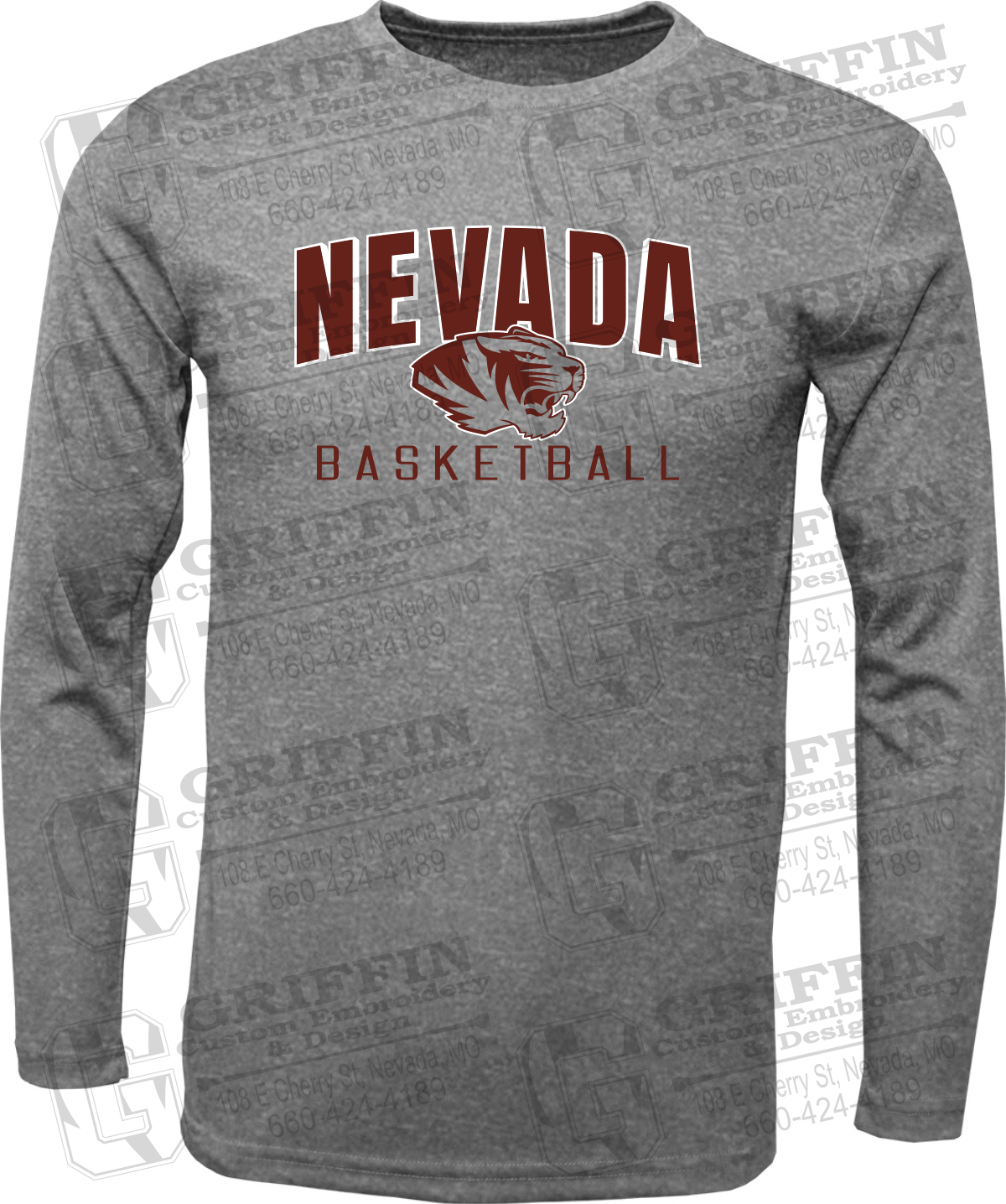 Dry-Fit Long Sleeve T-Shirt - Basketball - Nevada Tigers 25-T