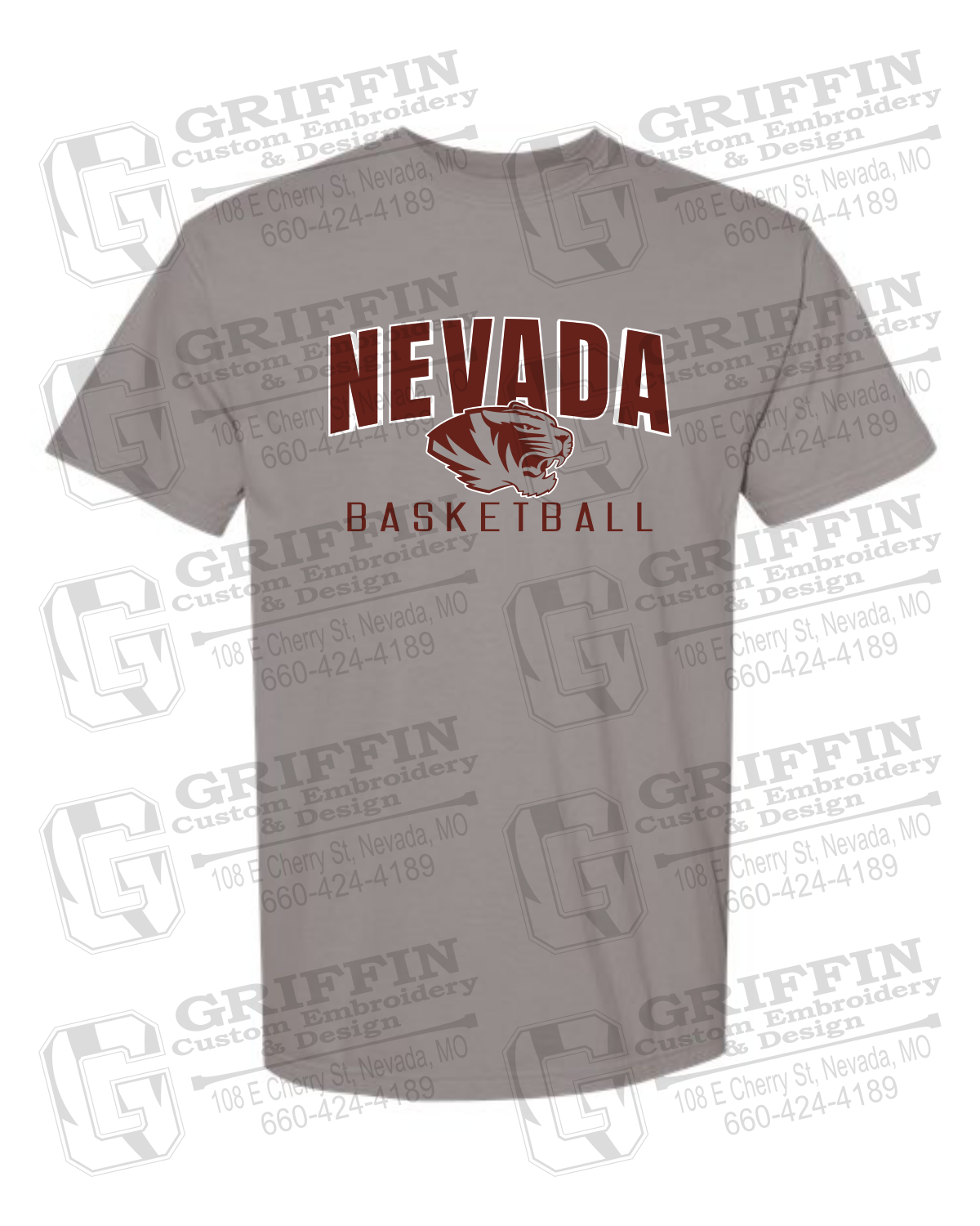 Comfort Colors Short Sleeve T-Shirt - Basketball - Nevada Tigers 25-T
