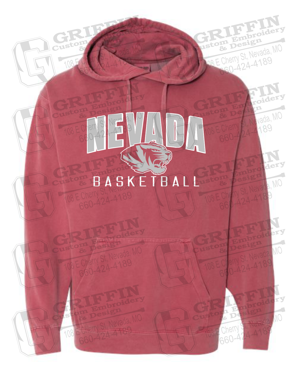 Comfort Colors Hoodie - Basketball - Nevada Tigers 25-T