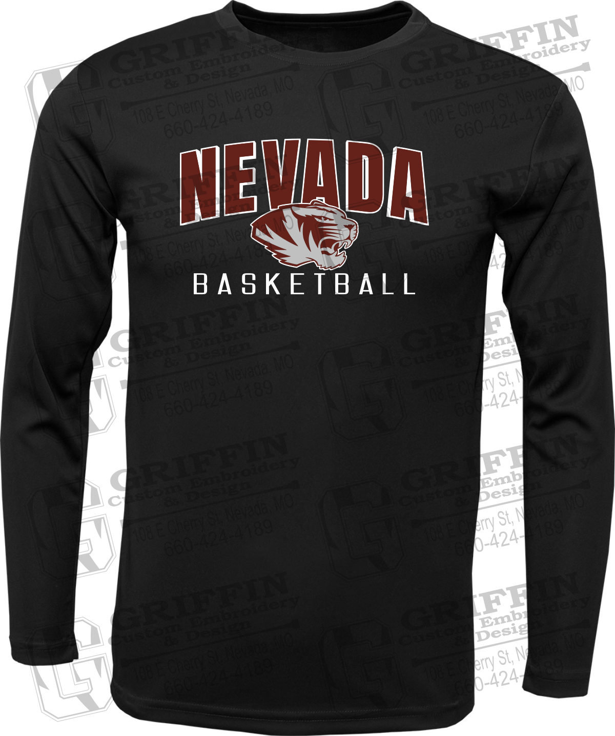 Dry-Fit Long Sleeve T-Shirt - Basketball - Nevada Tigers 25-T