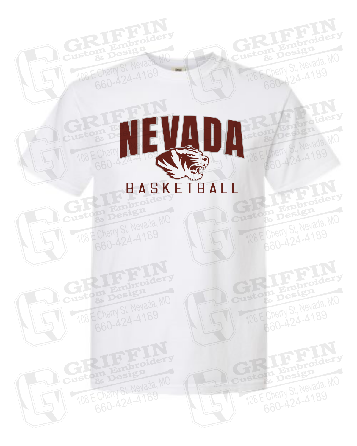Comfort Colors Short Sleeve T-Shirt - Basketball - Nevada Tigers 25-T