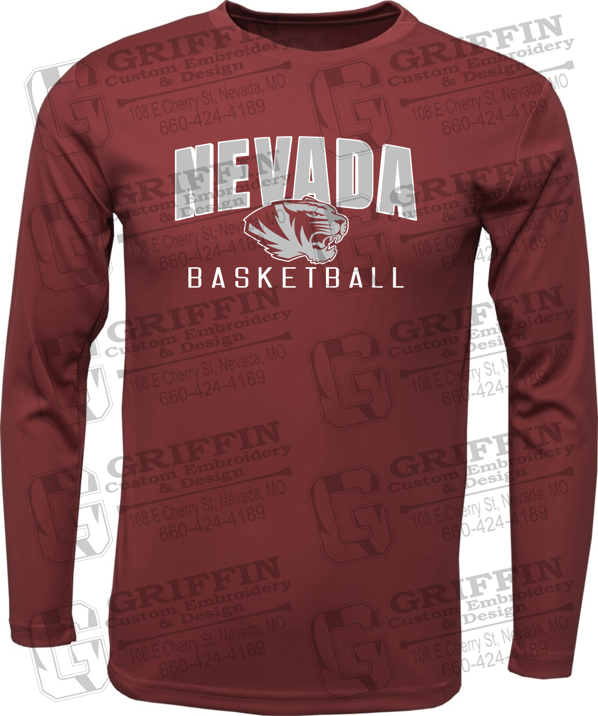 Dry-Fit Long Sleeve T-Shirt - Basketball - Nevada Tigers 25-T