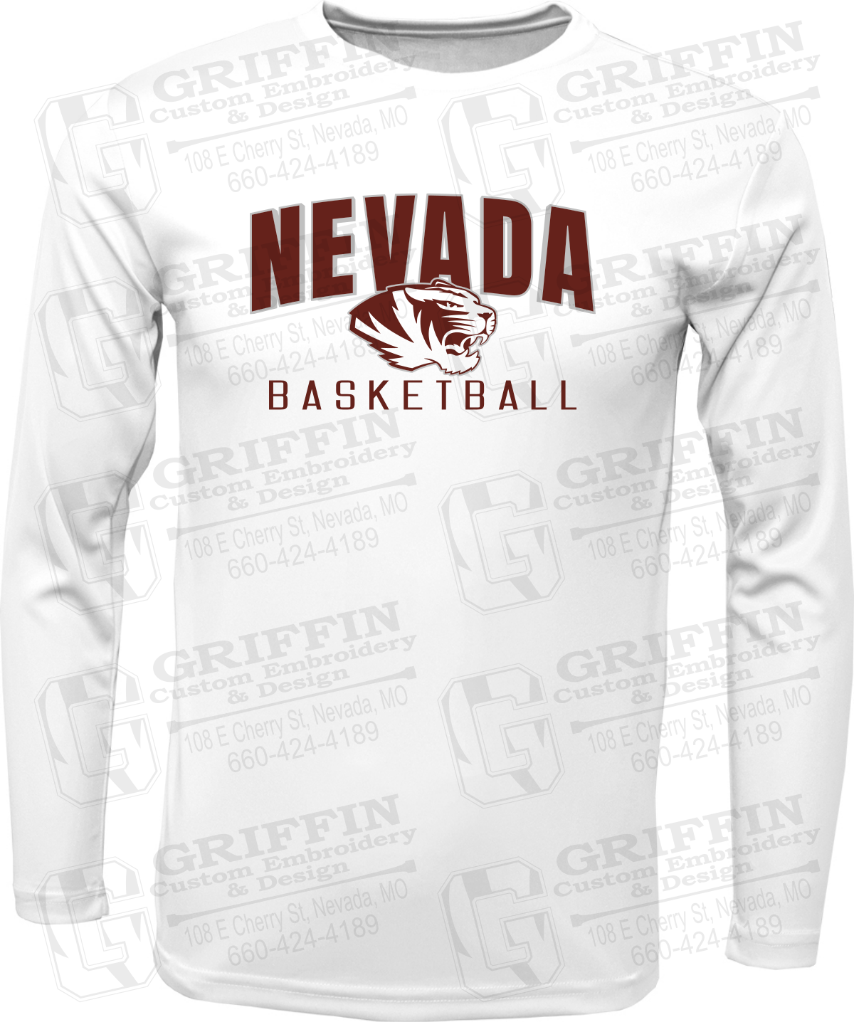 Toddler Dry-Fit Long Sleeve T-Shirt - Basketball - Nevada Tigers 25-T