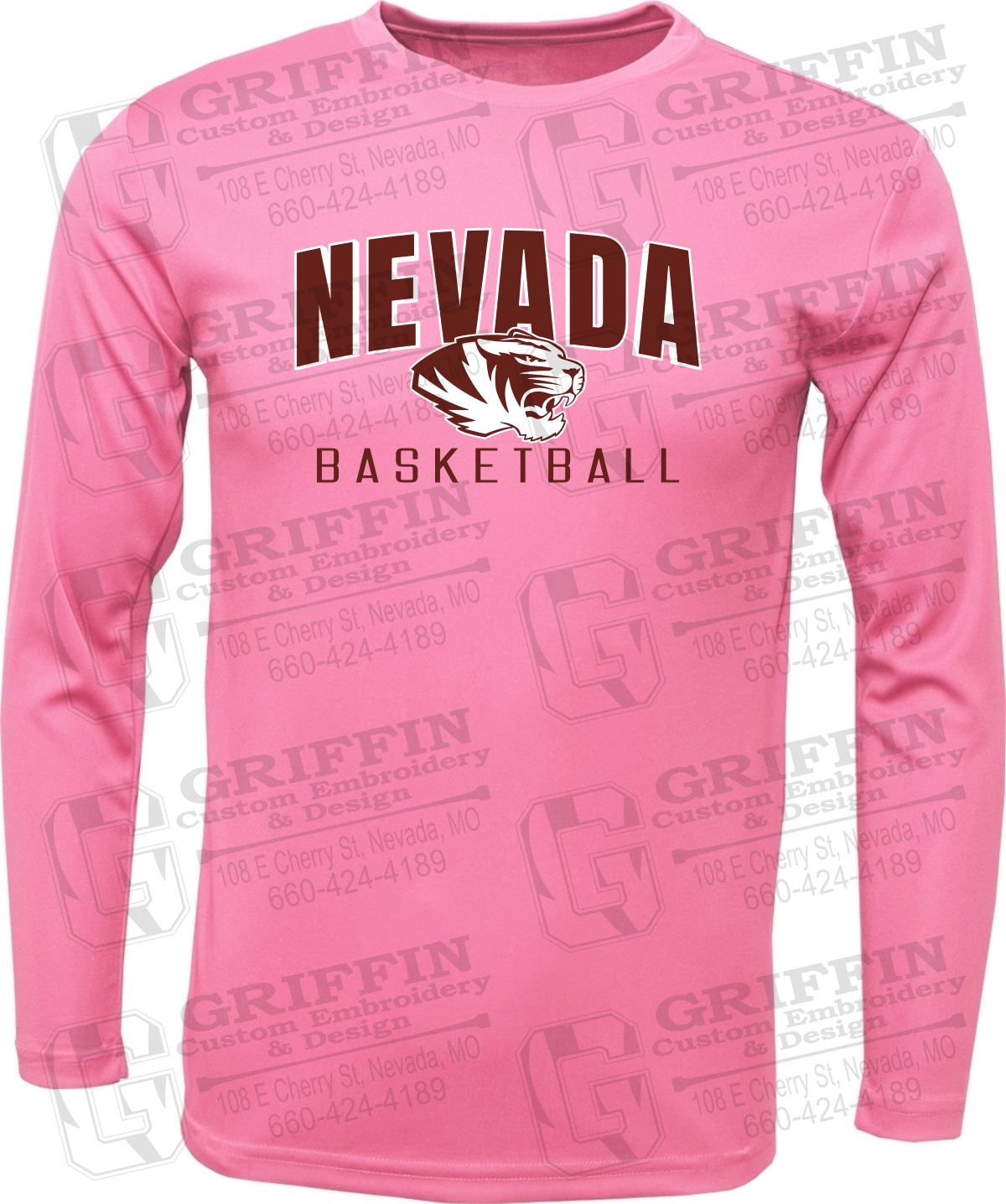 Toddler Dry-Fit Long Sleeve T-Shirt - Basketball - Nevada Tigers 25-T