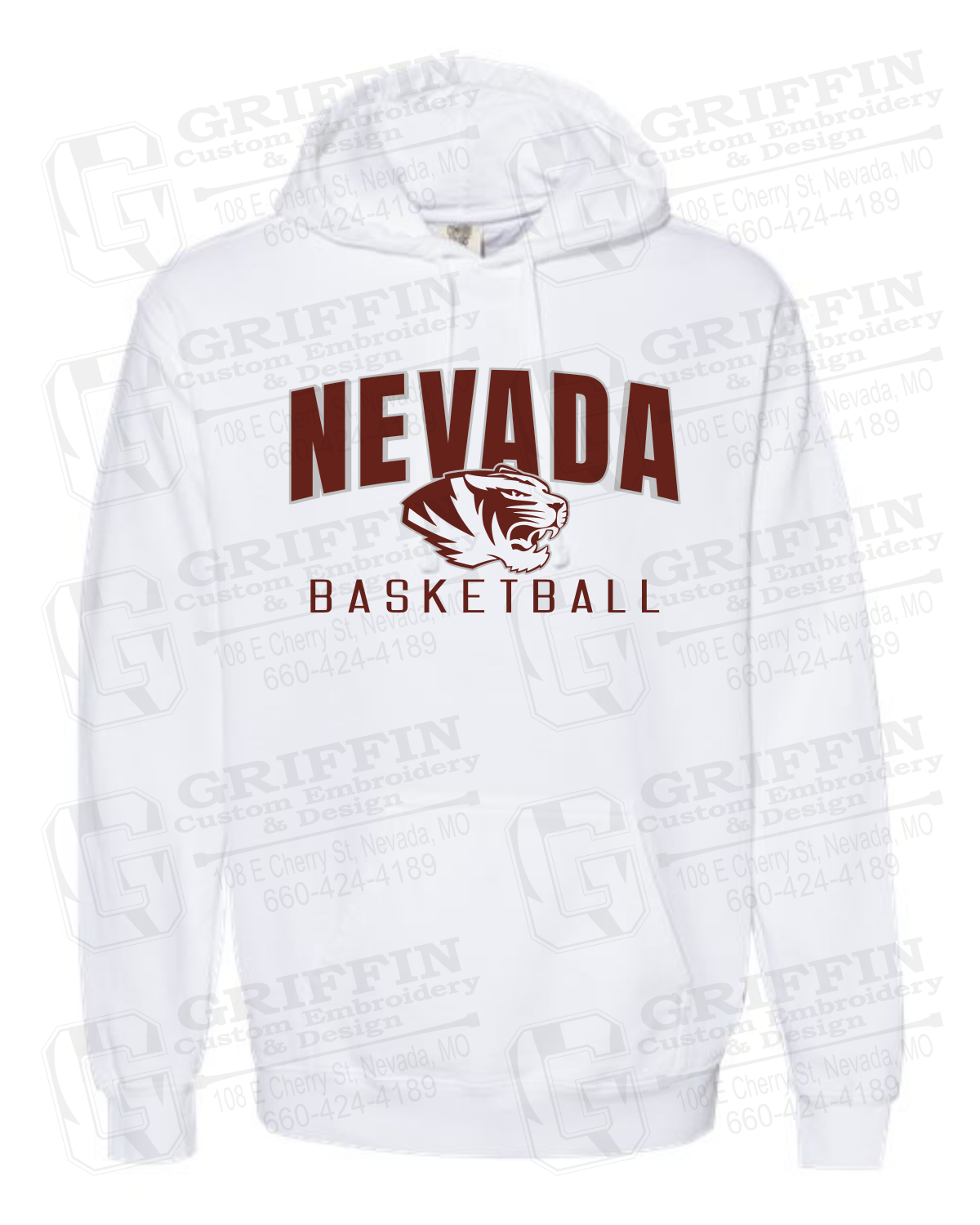 Comfort Colors Hoodie - Basketball - Nevada Tigers 25-T
