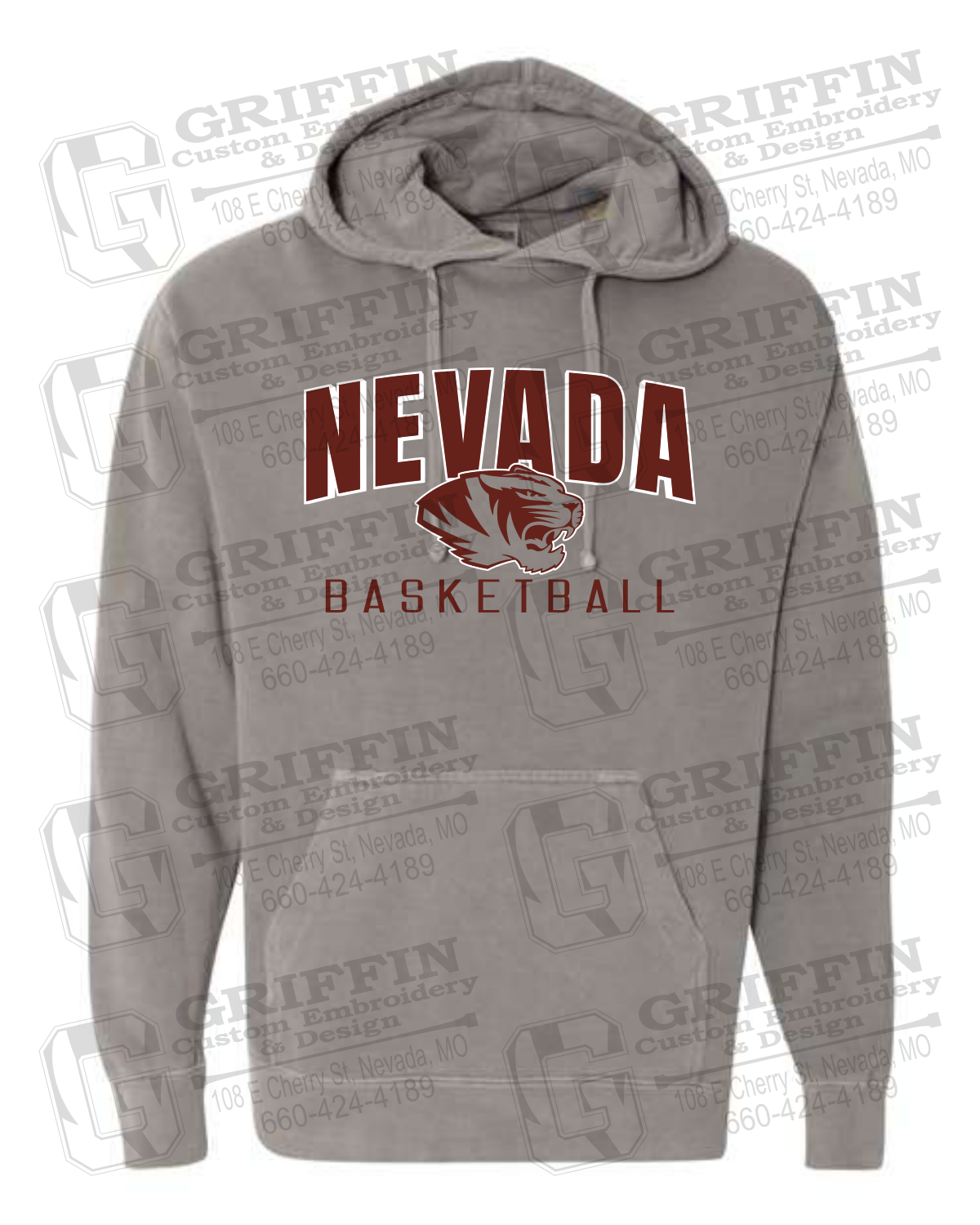 Comfort Colors Hoodie - Basketball - Nevada Tigers 25-T