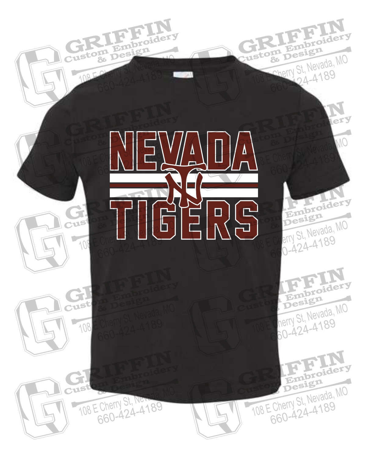 Toddler/Infant Cotton T-Shirt - Baseball - Nevada Tigers 25-U