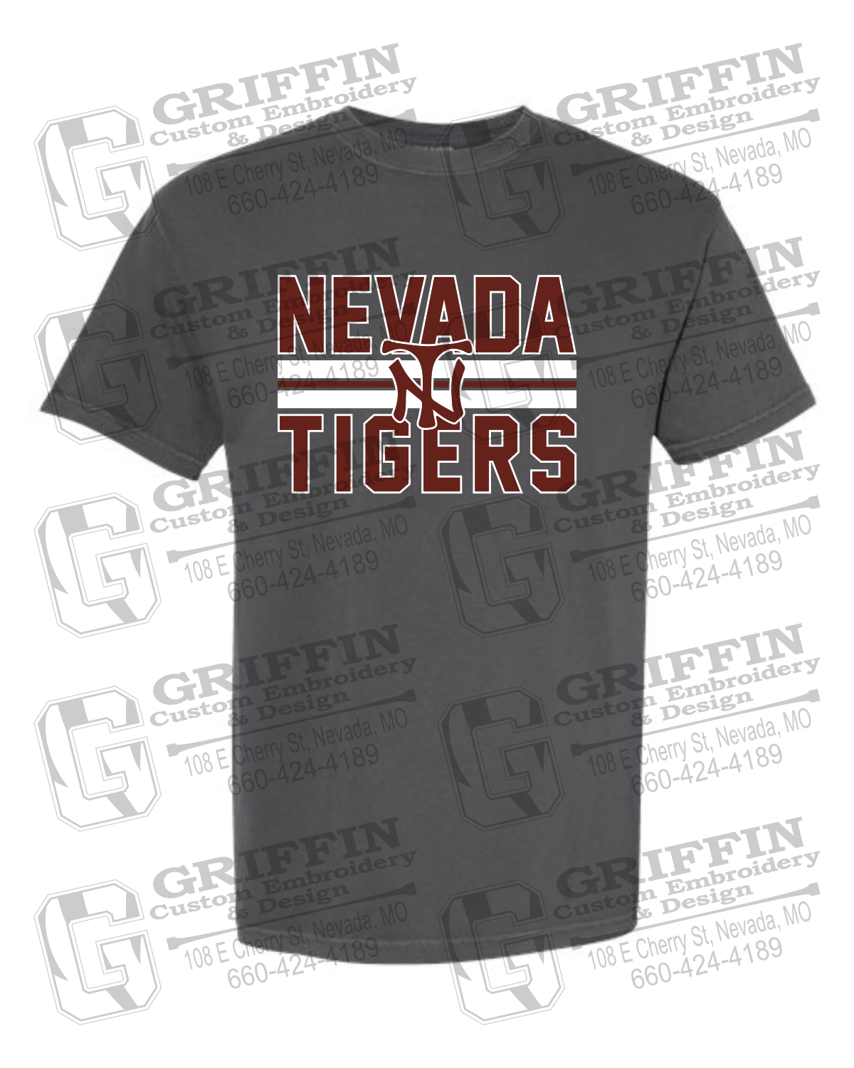 Comfort Colors Short Sleeve T-Shirt - Baseball - Nevada Tigers 25-U