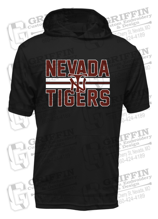 Dry-Fit Short Sleeve T-Shirt Hoodie - Baseball - Nevada Tigers 25-U