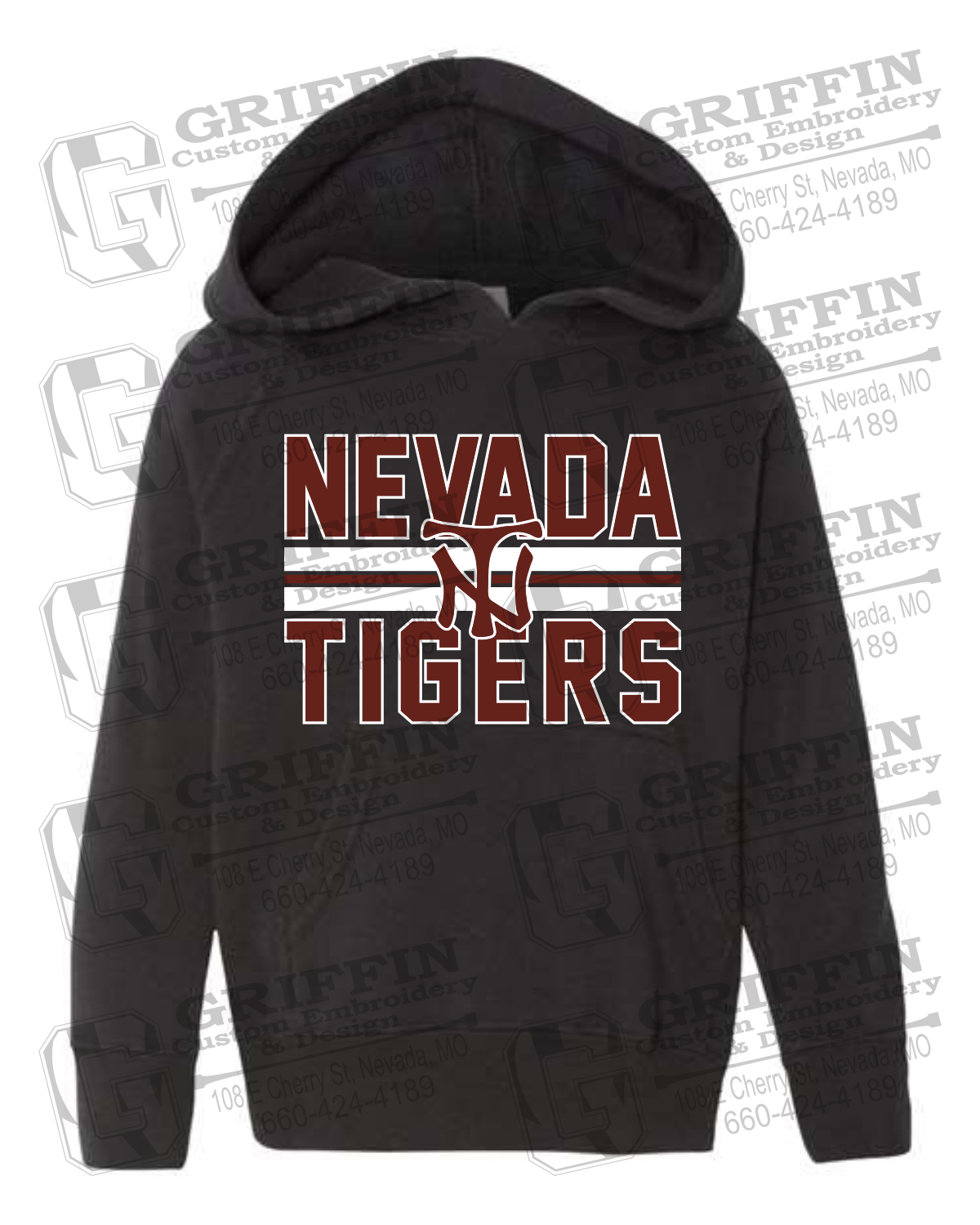 Toddler Hoodie - Baseball - Nevada Tigers 25-U