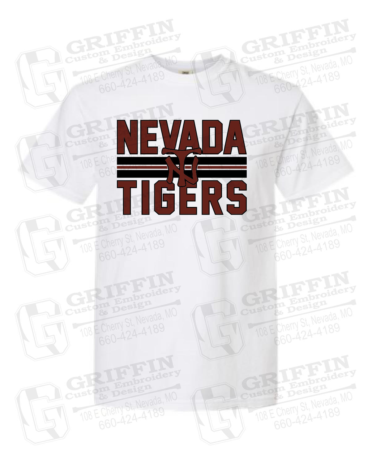 Comfort Colors Short Sleeve T-Shirt - Baseball - Nevada Tigers 25-U