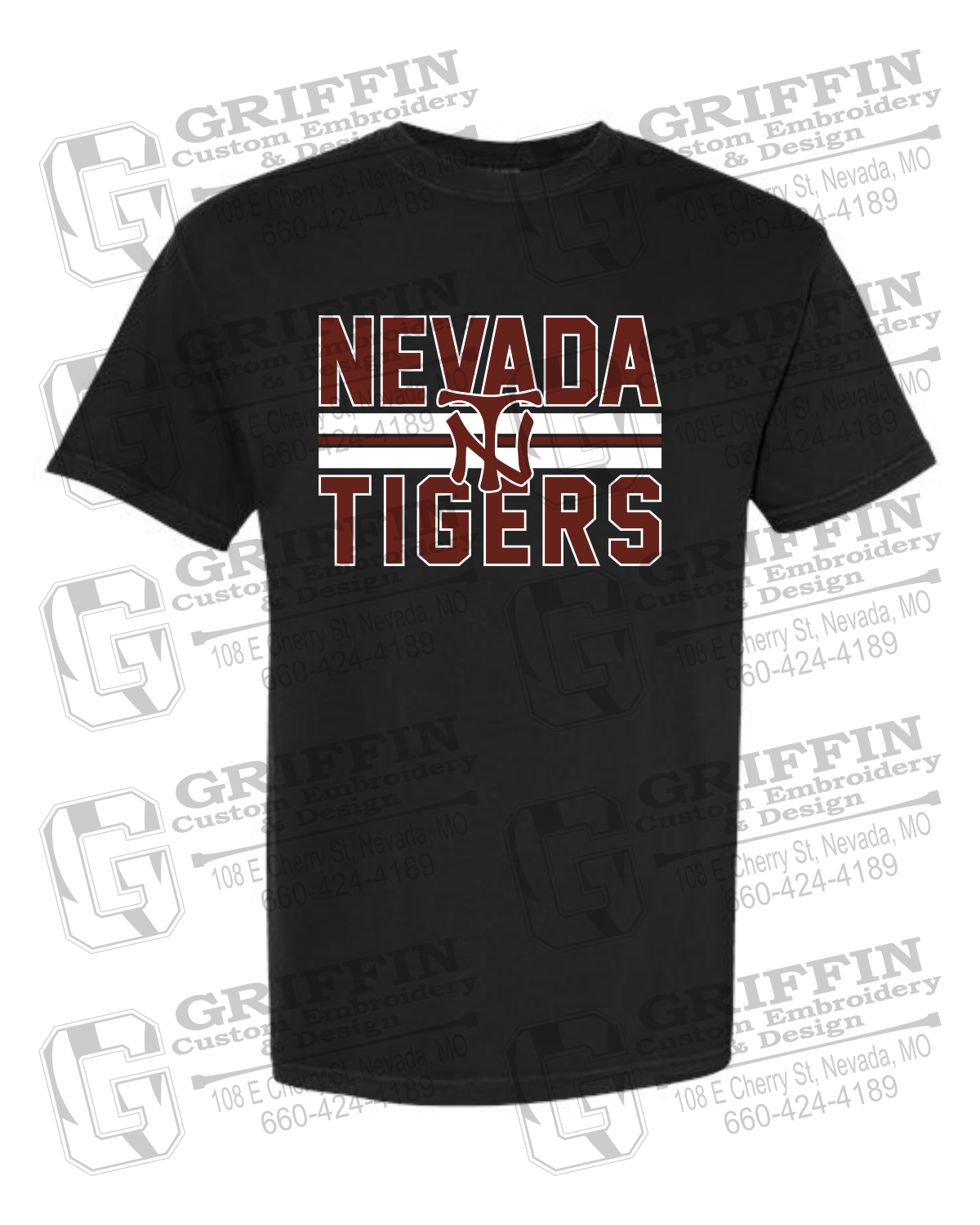 Comfort Colors Short Sleeve T-Shirt - Baseball - Nevada Tigers 25-U