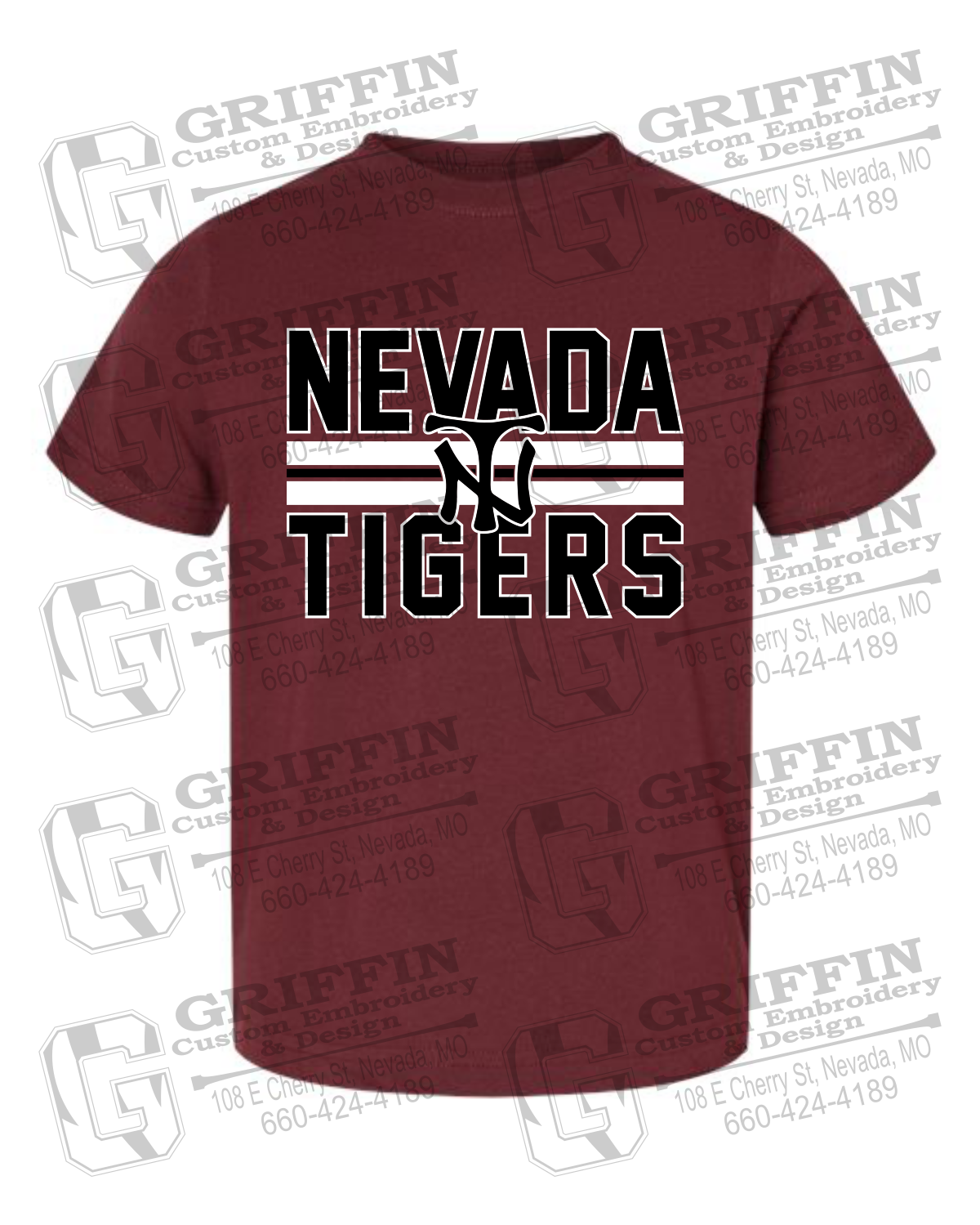 Toddler/Infant Cotton T-Shirt - Baseball - Nevada Tigers 25-U