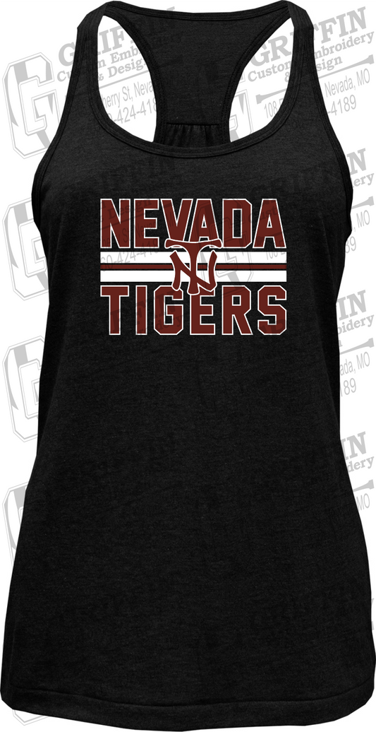 Womens Tri-Blend Tank Top - Softball - Nevada Tigers 25-U