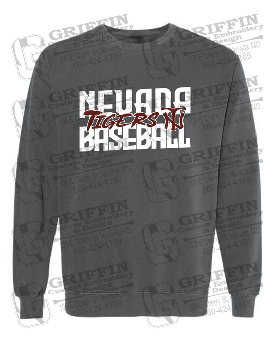 Comfort Colors Crewneck Sweatshirt - Baseball - Nevada Tigers 25-V