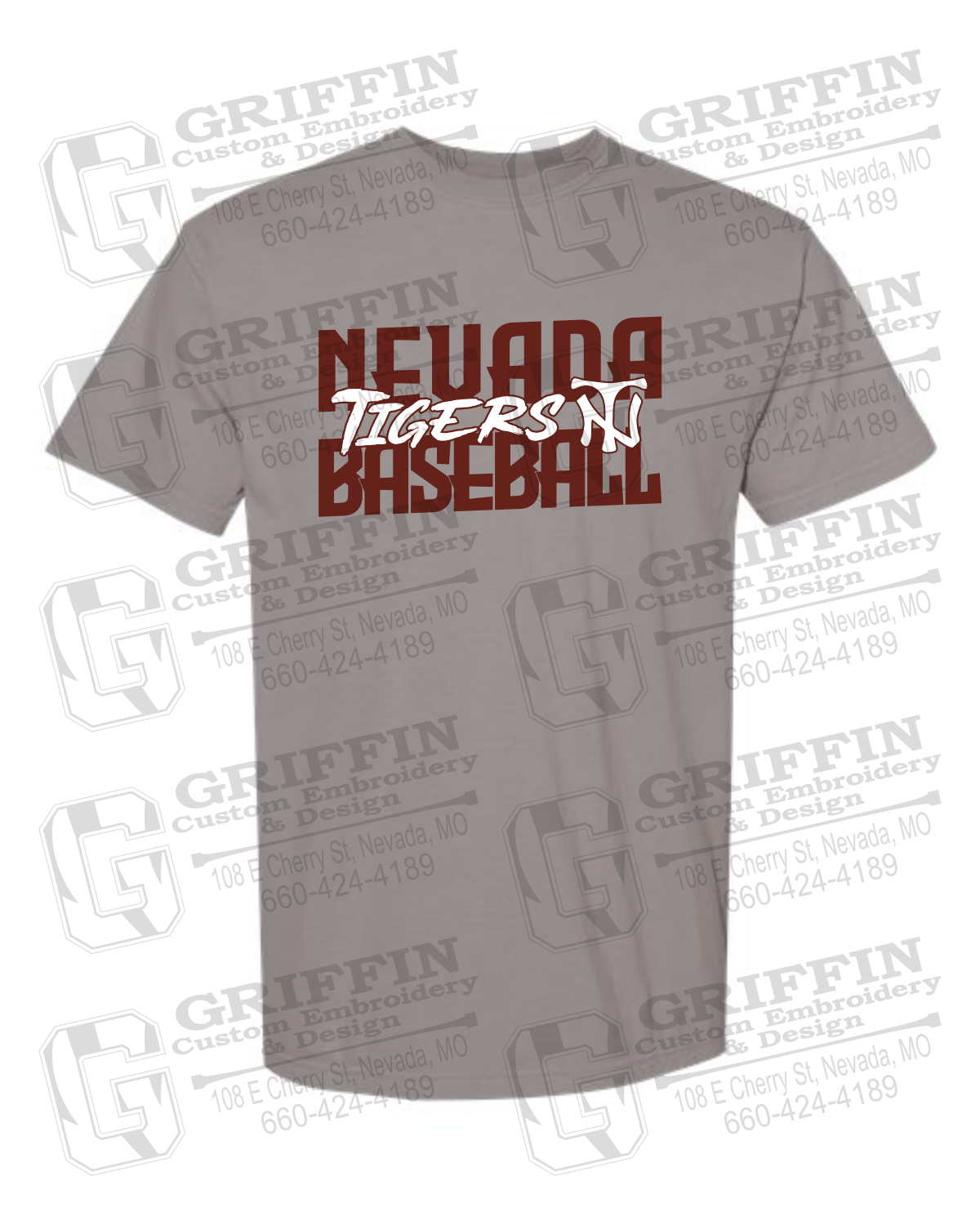 Comfort Colors Short Sleeve T-Shirt - Baseball - Nevada Tigers 25-V