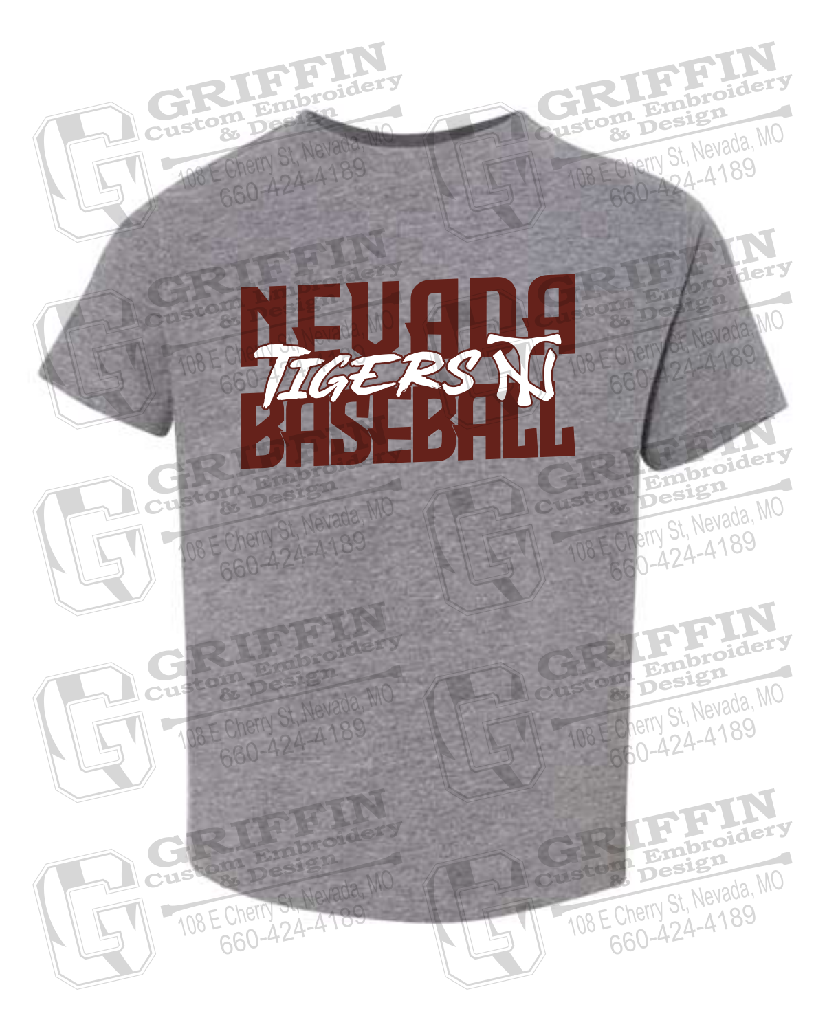 Toddler/Infant Cotton T-Shirt - Baseball - Nevada Tigers 25-V