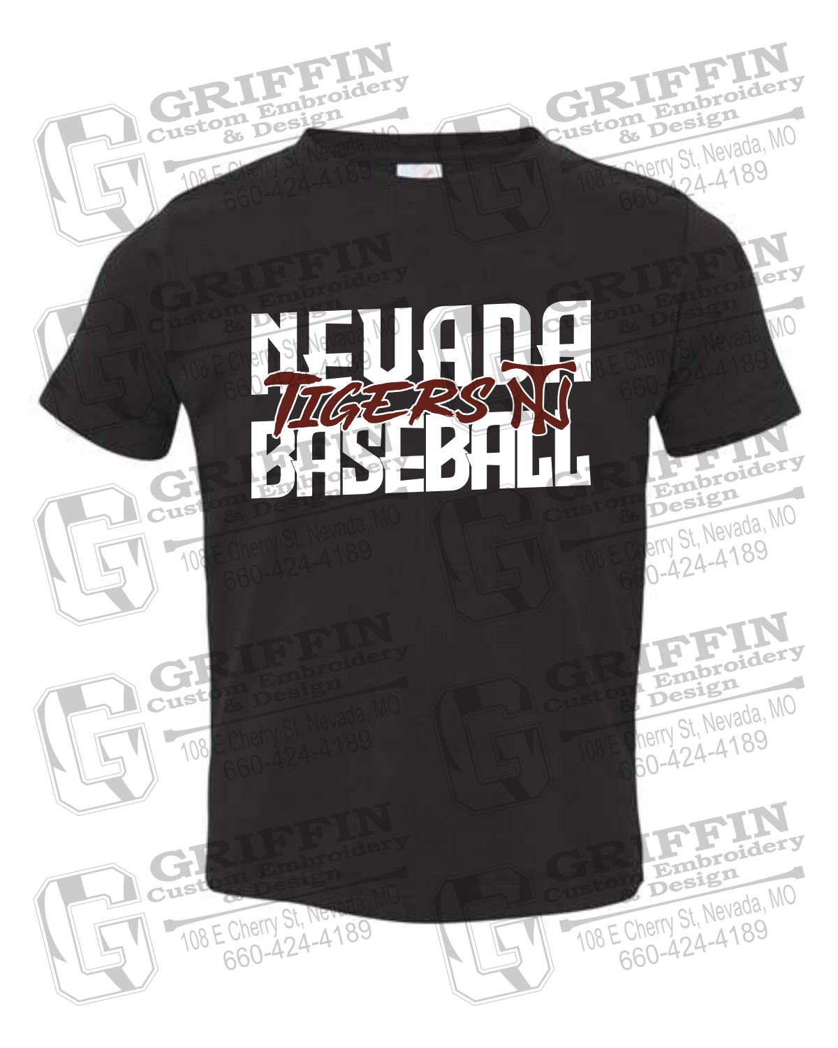 Toddler/Infant Cotton T-Shirt - Baseball - Nevada Tigers 25-V