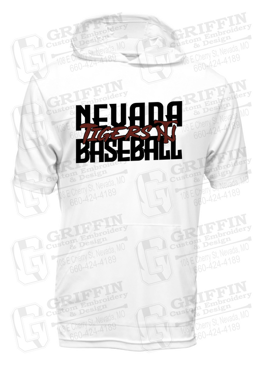 Dry-Fit Short Sleeve T-Shirt Hoodie - Baseball - Nevada Tigers 25-V