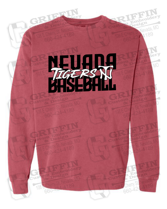 Comfort Colors Crewneck Sweatshirt - Baseball - Nevada Tigers 25-V