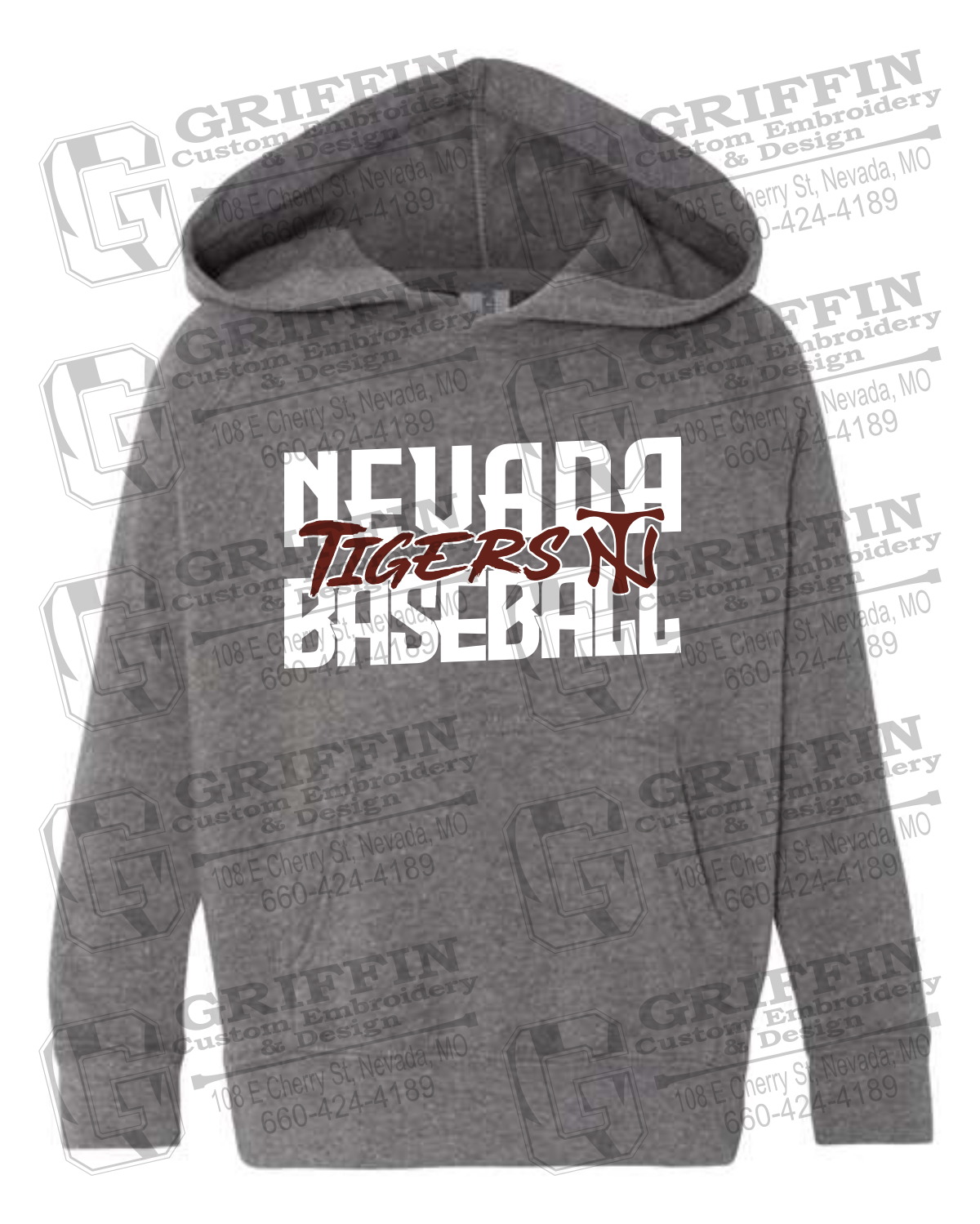 Toddler Hoodie - Baseball - Nevada Tigers 25-V