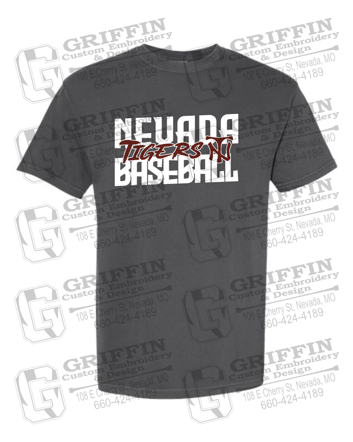 Comfort Colors Short Sleeve T-Shirt - Baseball - Nevada Tigers 25-V
