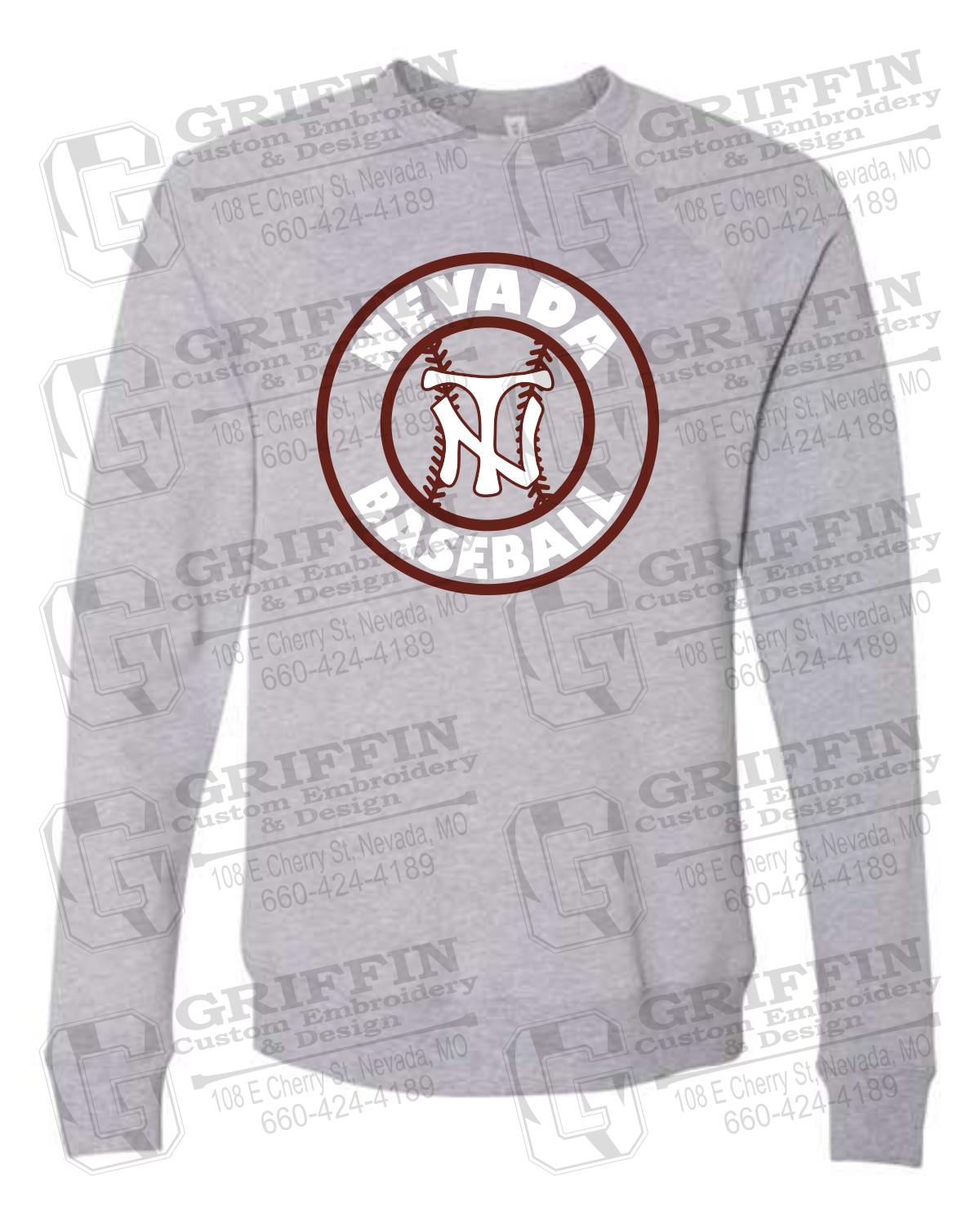 Sponge Fleece Sweatshirt - Baseball - Nevada Tigers 25-W