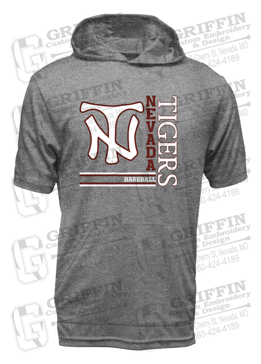 Dry-Fit Short Sleeve T-Shirt Hoodie - Baseball - Nevada Tigers 25-X