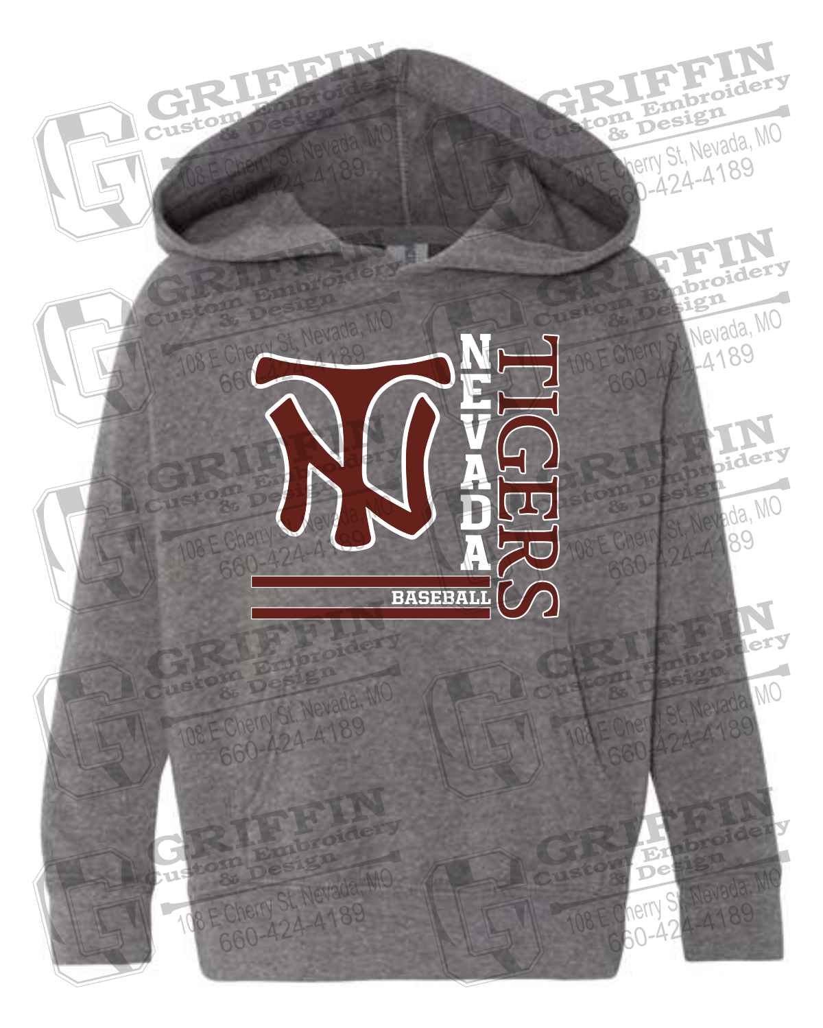 Toddler Hoodie - Baseball - Nevada Tigers 25-X